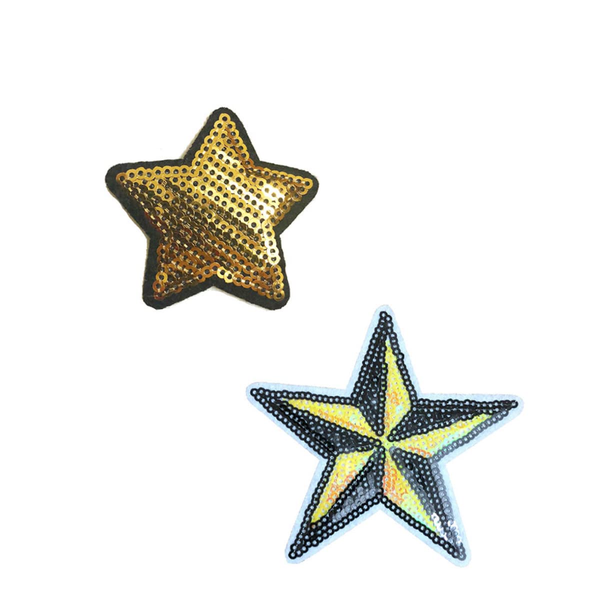 Lurrose 62pezzi Toppe Termoadesive Forma Di Stella Di Patches Con Applicazione Adesiva Per Jeans Giacche Borse e Progetti Di Fai Te Decorazioni Paillettes Per Abbigliamento e Artigianato