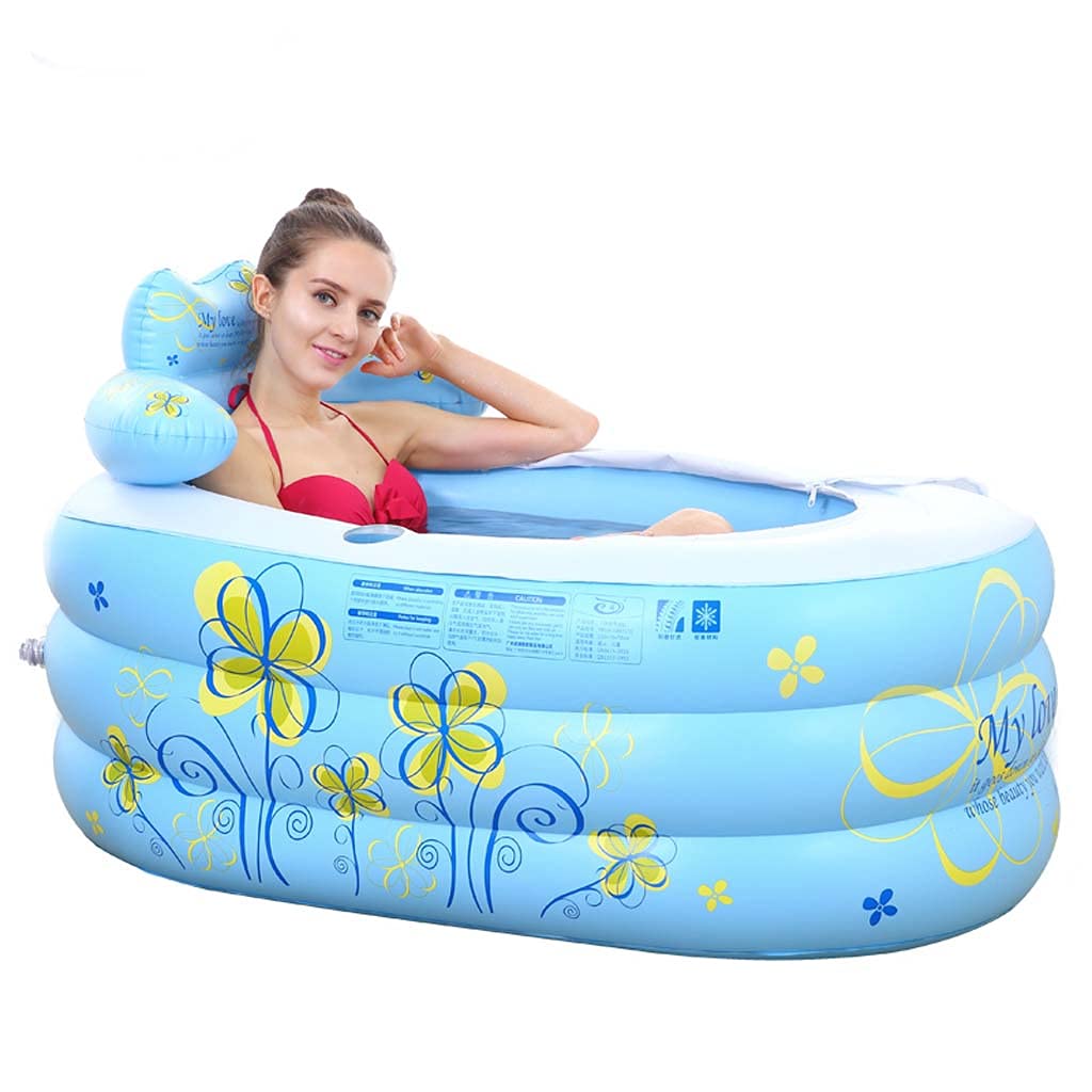 Bain à remous ou baignoire glacée gonflable rose en PVC