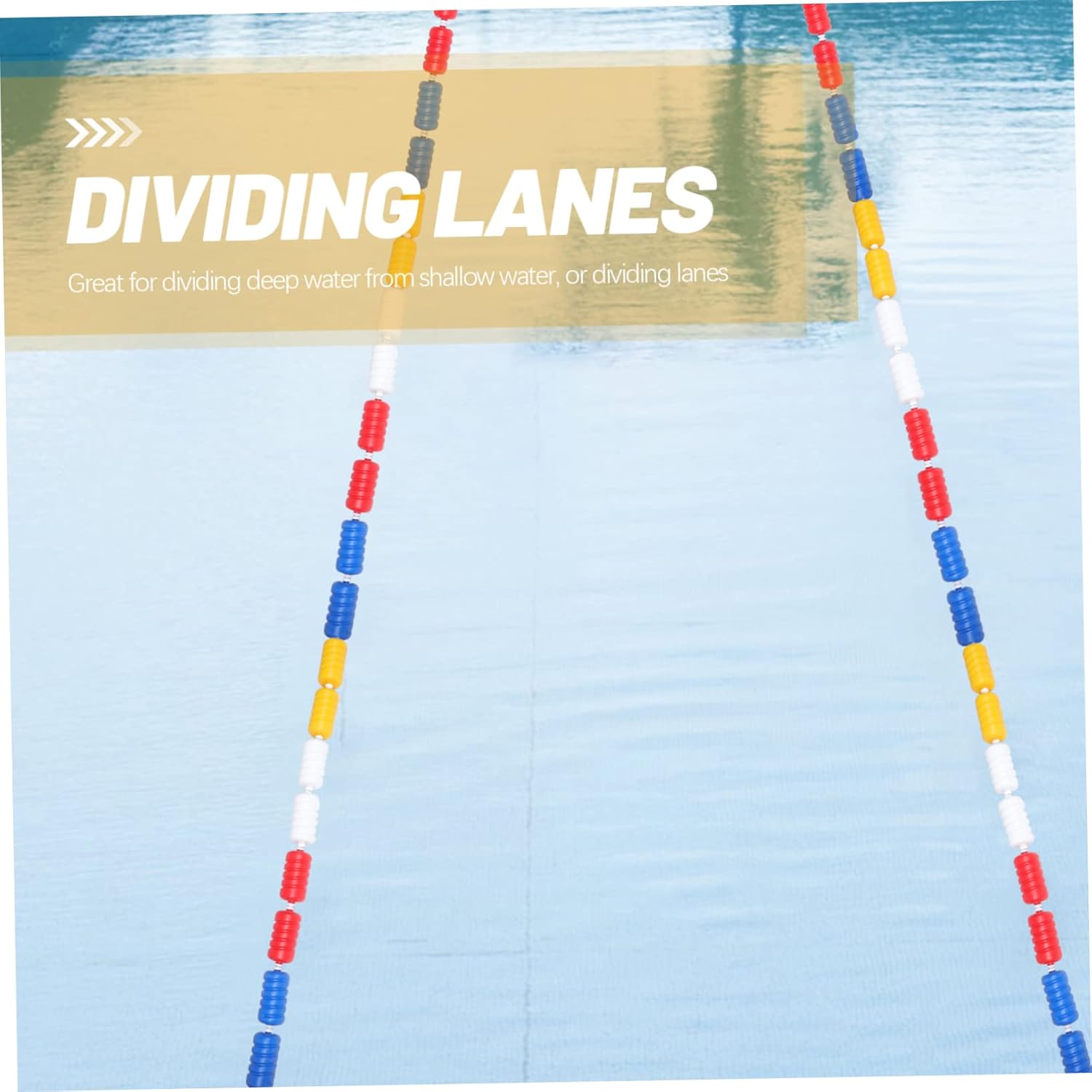 VANZACK String of Floating Pool Rope Spiral Line Markers for Swimming Pool Safety Divider Buoy Line for Indoor and Outdoor Use Separator and Float