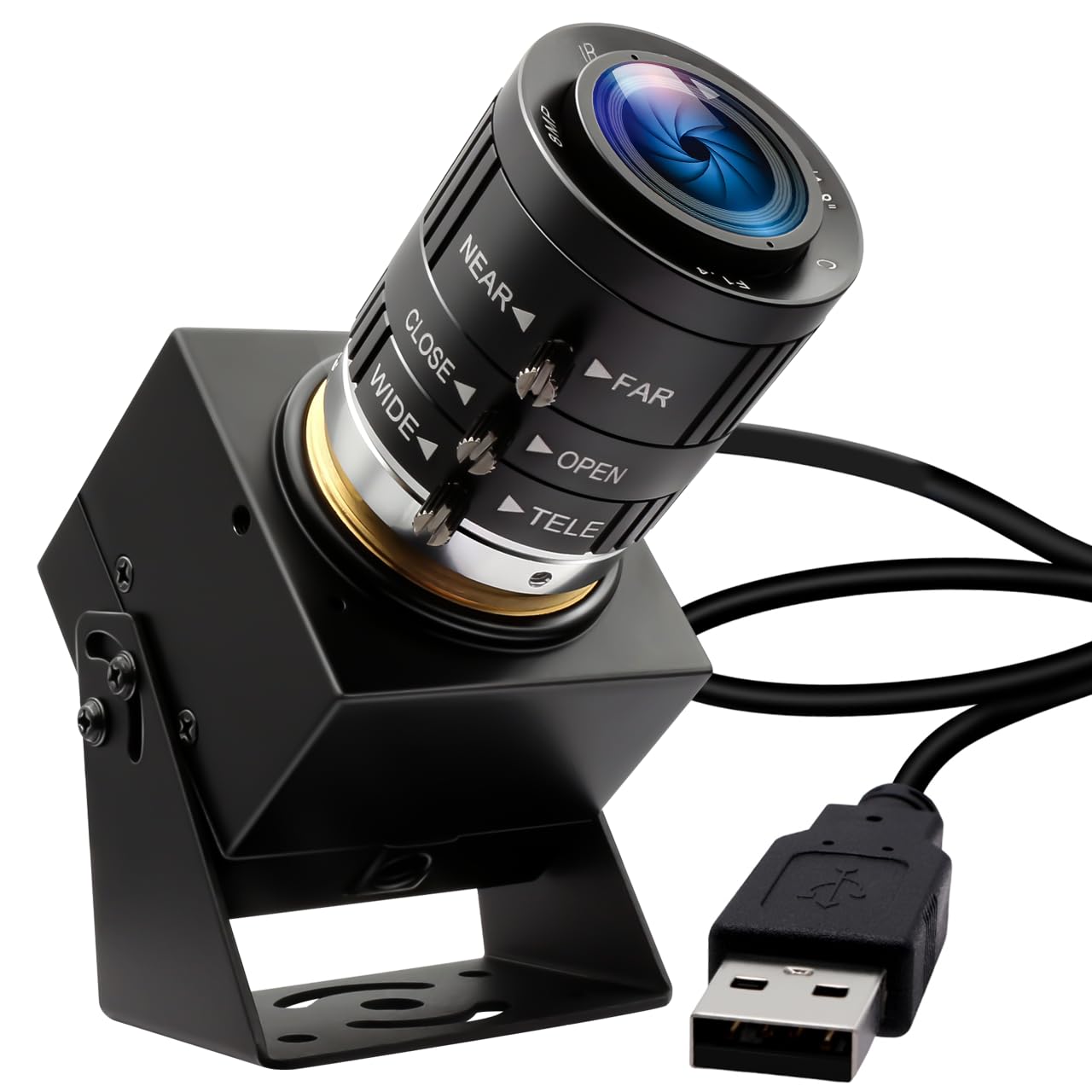 ELP Cámara USB 4K 120fps - Cámara de alta velocidad 12MP con zoom óptico manual 3x - para Golf, Raspberry Pi, Windows, Linux, Mac OS