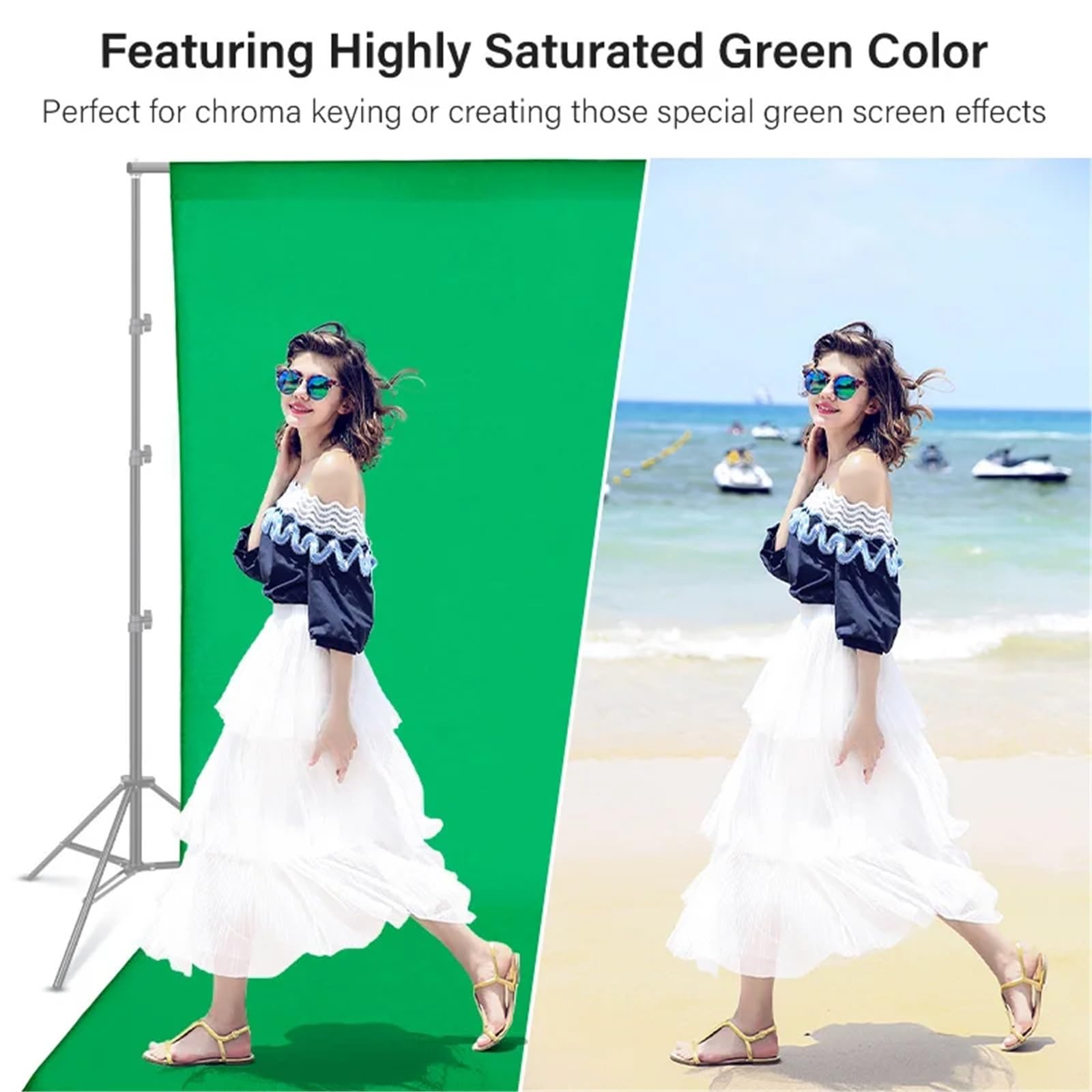 Girone Sfondi Fotografici Fondali fotografici Mussola di cotone Nero Schermo verde Tessuto for foto Sfondo for studio fotografico(White,6000x3000mm)