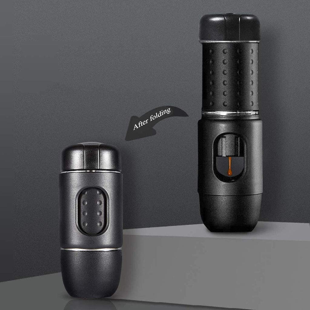 Cafetera portátil, máquina de café expreso Manual Plegable Compatible con cápsulas Nespresso de café molido para Viajes en casa, Oficina, Camping al Aire Libre (Color: A) (A) Interesting