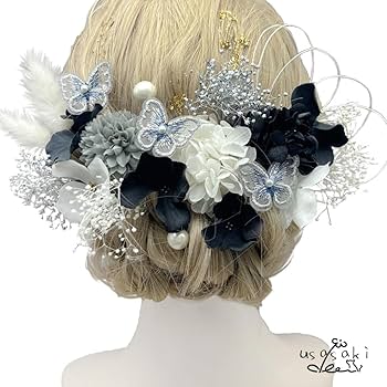 1450円 本物花 シック あじさい 髪飾り 卒業 入学 ブライダル 1450円 本物花 シック あじさい 髪飾り 卒業 入学 ブライダル