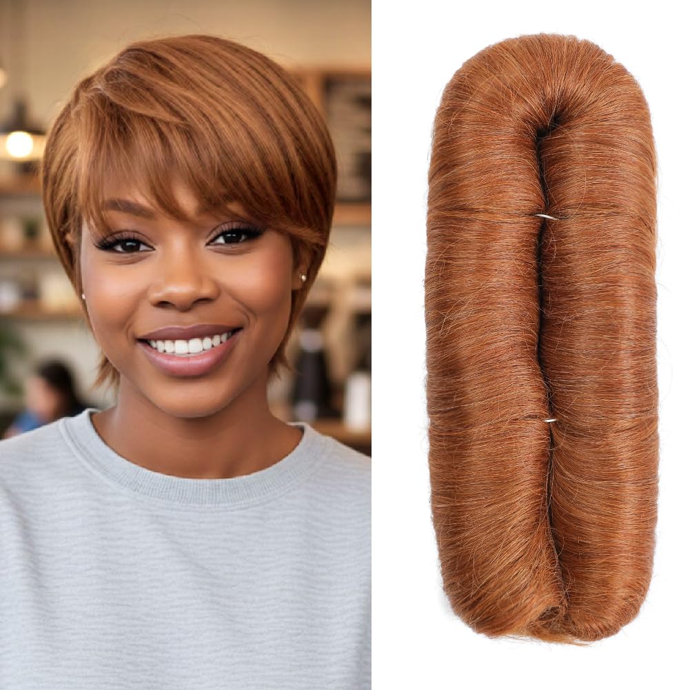28 Pieces Human Hair Weave Extensions with Top Closure Straight Short Hair Extension for Women Daily Use (1B#)