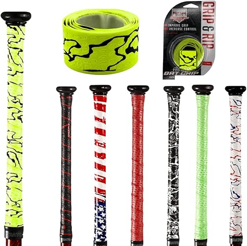 Miniatura 4 de KRATO Pro-Elite - Cinta de agarre de bate para béisbol y sóftbol, envuelve tu bate con repuesto de agarre de bate de béisbol precortado de 0.069