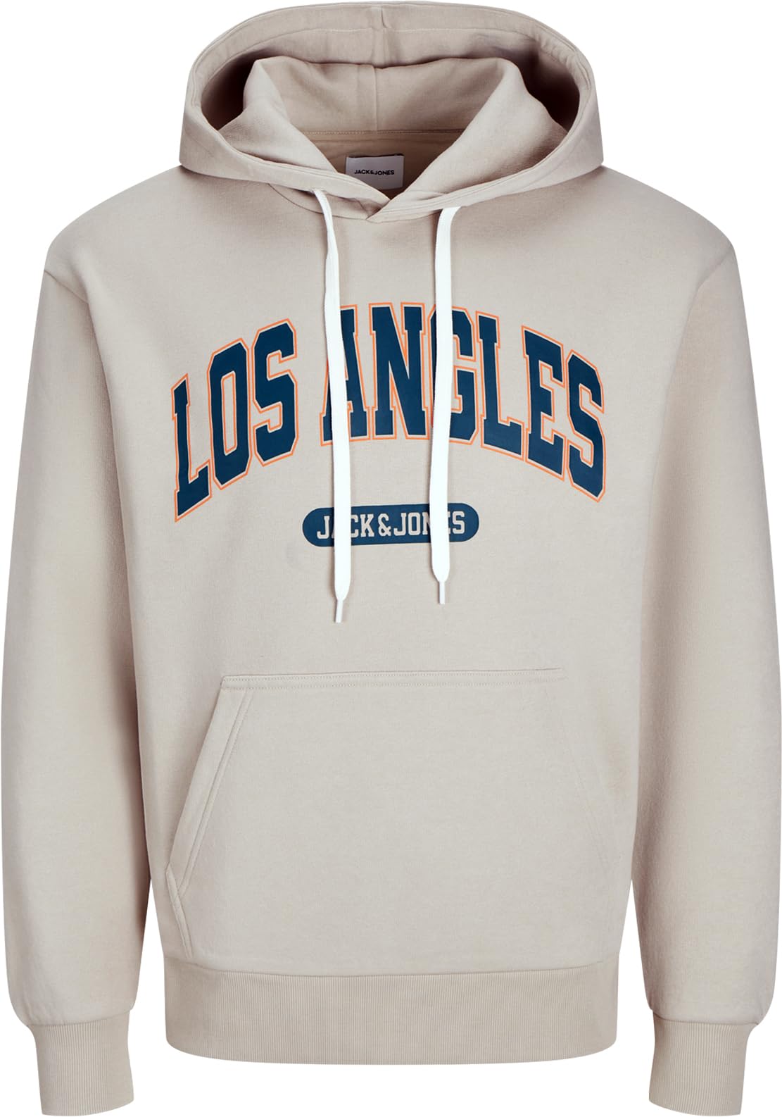 JACK & JONES Men’s Plain Hoodie | Hoodie S #83 Cream