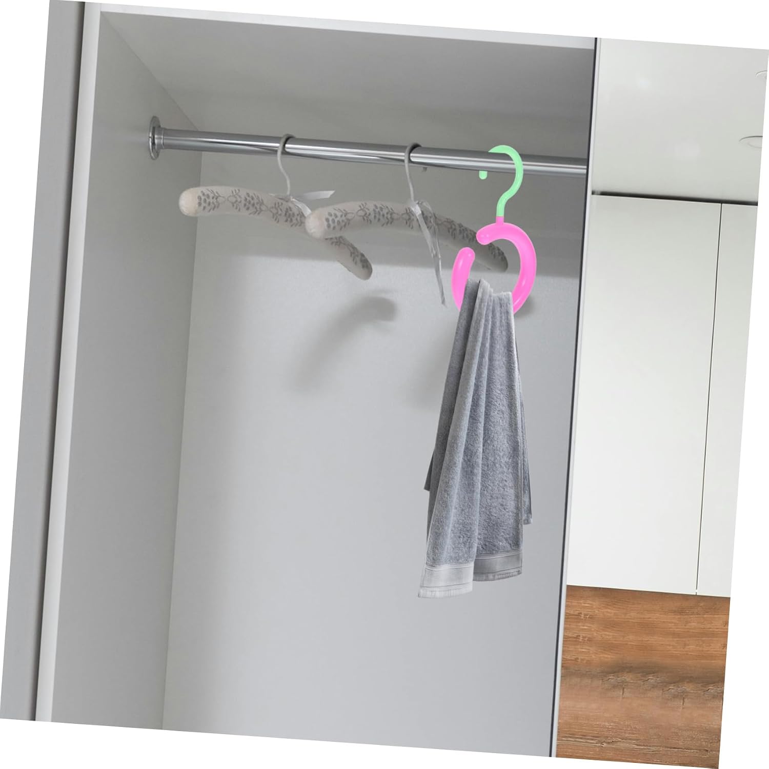 10pcs Round Scarf Storage Hanger, Non Slip Organizer for Closet