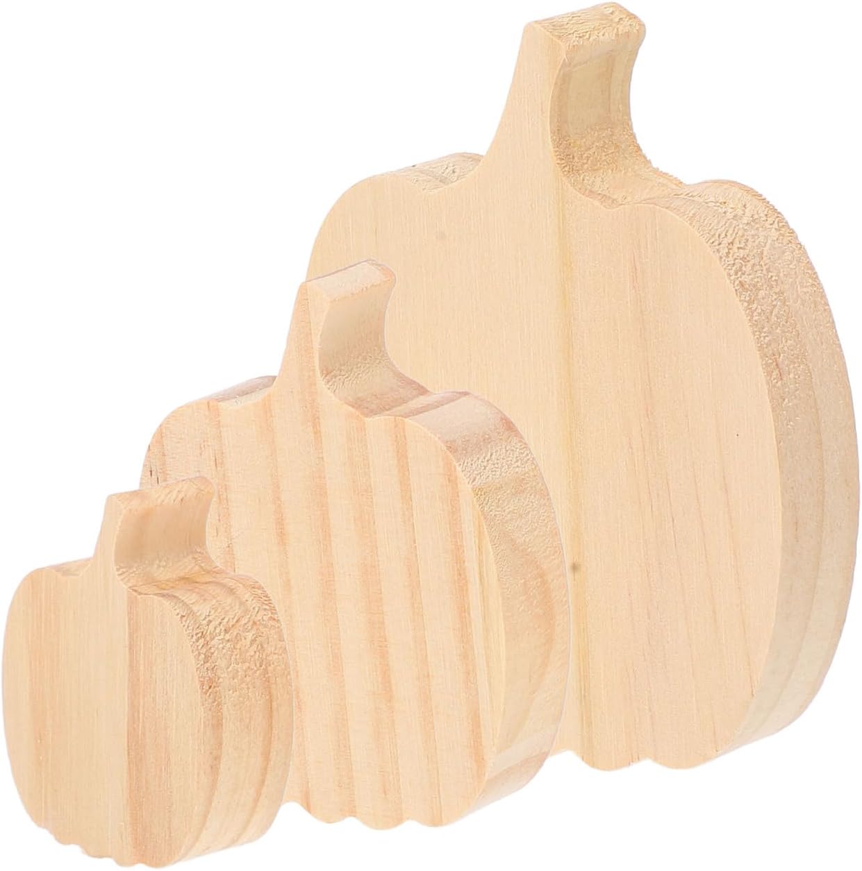 UKCOCO Unfinished Wood Pumpkin Decoration 3.93X3.14In Rustic Fall Pumpkin Decor for Thanksgiving Halloween Home Office Table Crafting