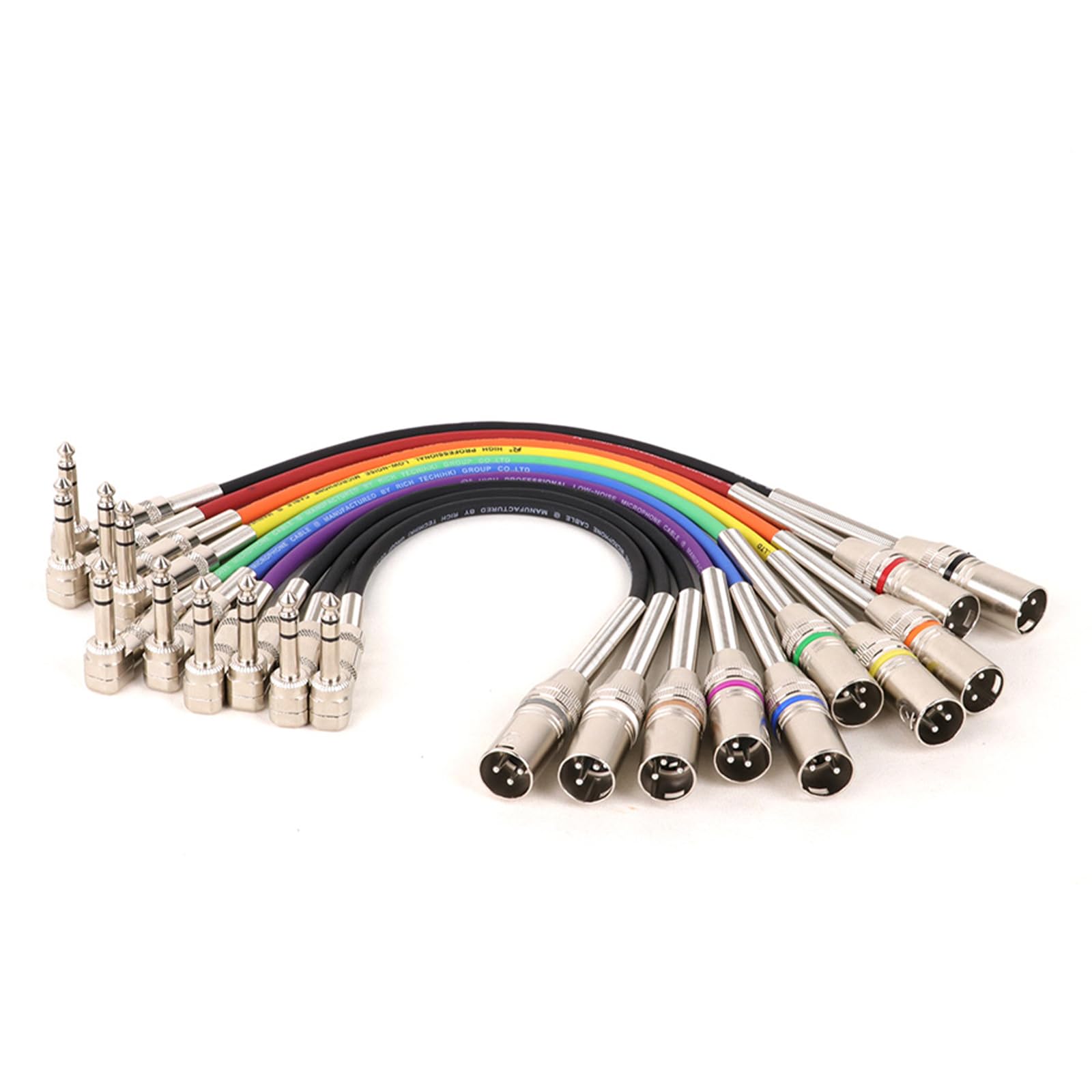 Cable de Audio balanceado XLR a TRS de 90 Grados y 6,5 mm, XLR, estéreo, Karon, for Consola de Mezcla de micrófonos, Tarjeta de Sonido, línea de extensión, 1 Unidad(Orange-F,20M)