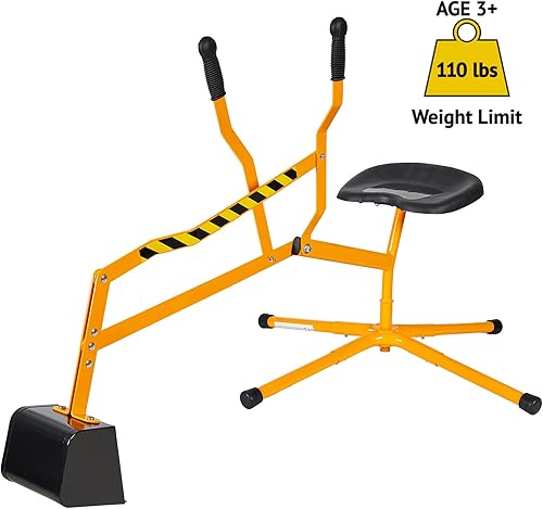 Miniatura 7 de Albott Grúa de arena de trabajo para excavadora con asiento de rotación de 360, ideal para arena, playa, nieve, suciedad, juguete de acero al aire