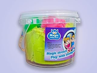 عجينة رملية للأطفال بألوان متنوعة من Next Store – 4 علب للرسم والتشكيل تنمية المهارات والخيال، آمنة وخالية من الفوضى (لموني)