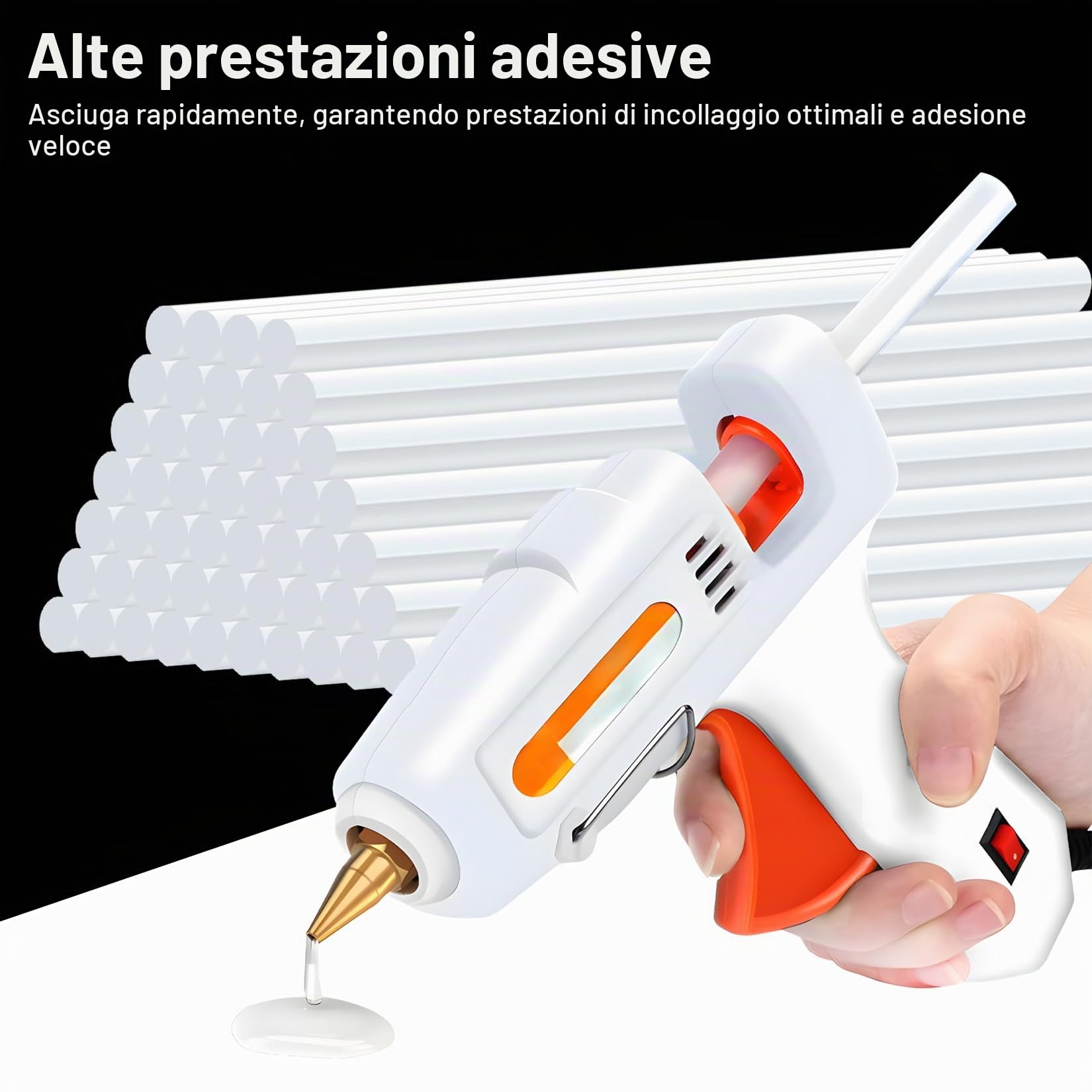 50 Pz Stick di Colla a Caldo 11mm x 200mm, Bastoncini per Pistole a Collas Trasparenti, Bastoncini di Colla per Pistola ad Asciugatura Rapida Fai da Te Artigianali Riparazione Fissaggio(Trasparenti)