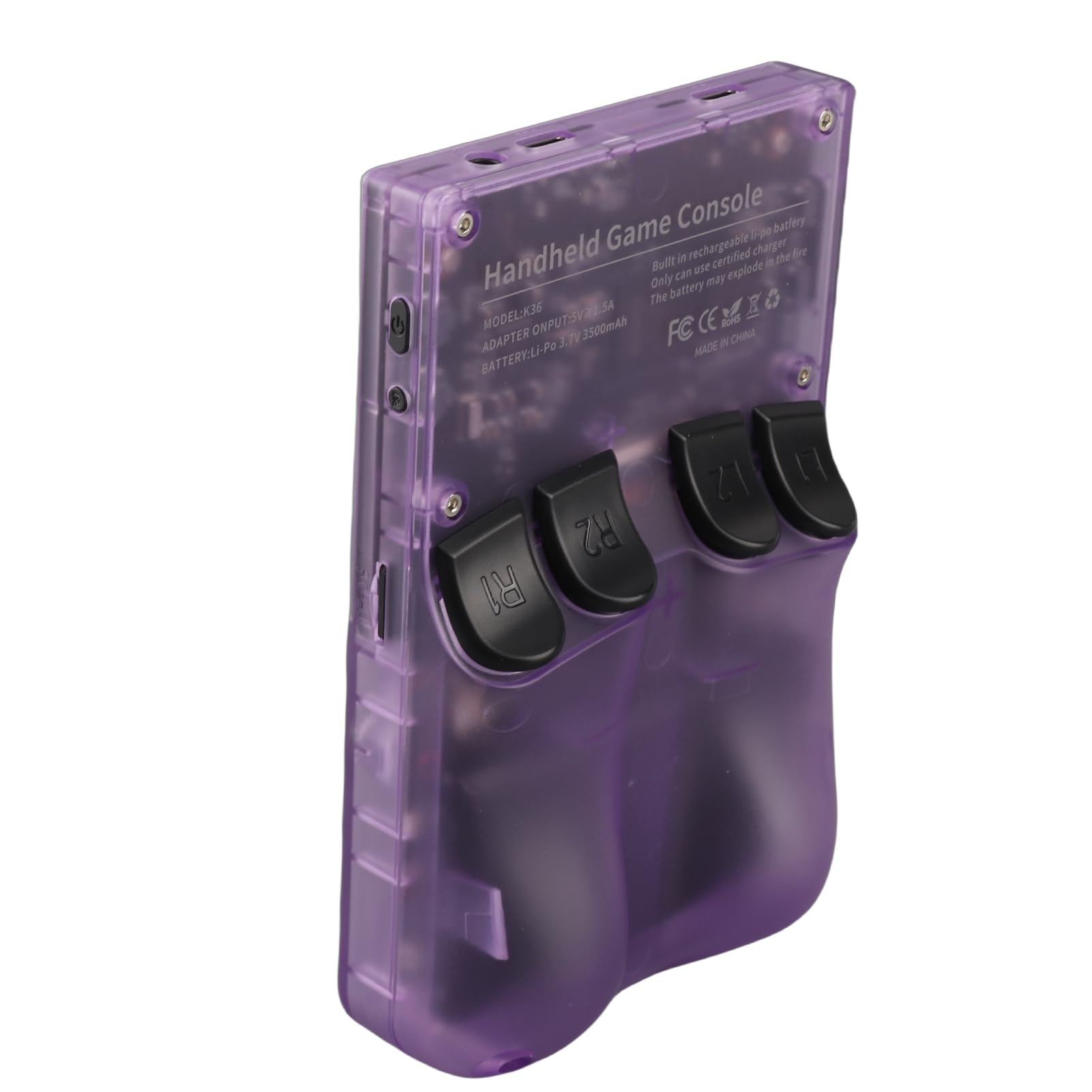 Generic Przenośny Odtwarzacz Gier z Ekranem 3,5 Cala Podwójny Joystick Przenośna Konsola do Gier z Profesjonalnym Chipem do dla Entuzjastów Retro (PURPLE)