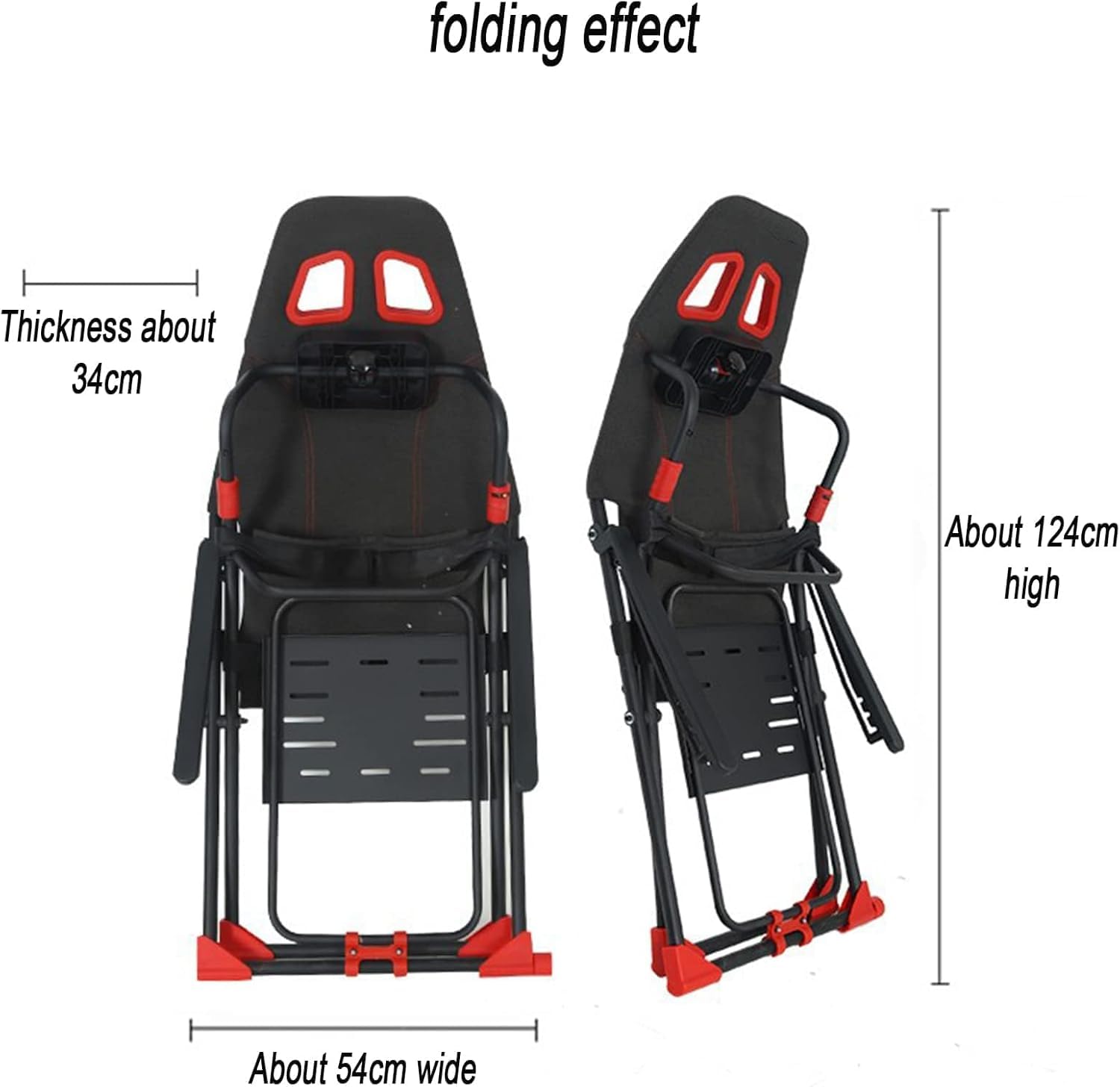 Cabina de simulador de carreras ajustable con asiento plegable ergonómico compatible con Xbox One PS4 PC