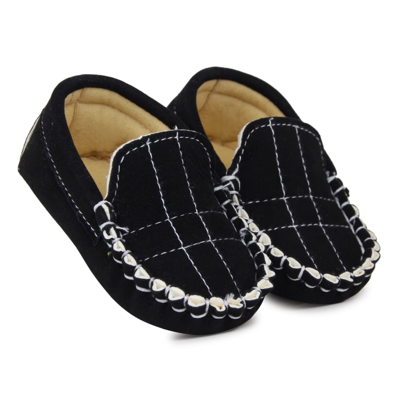 6 To 12 Months Baby Boys Synthetic Leather/Suede Loafer Booties -BT1274