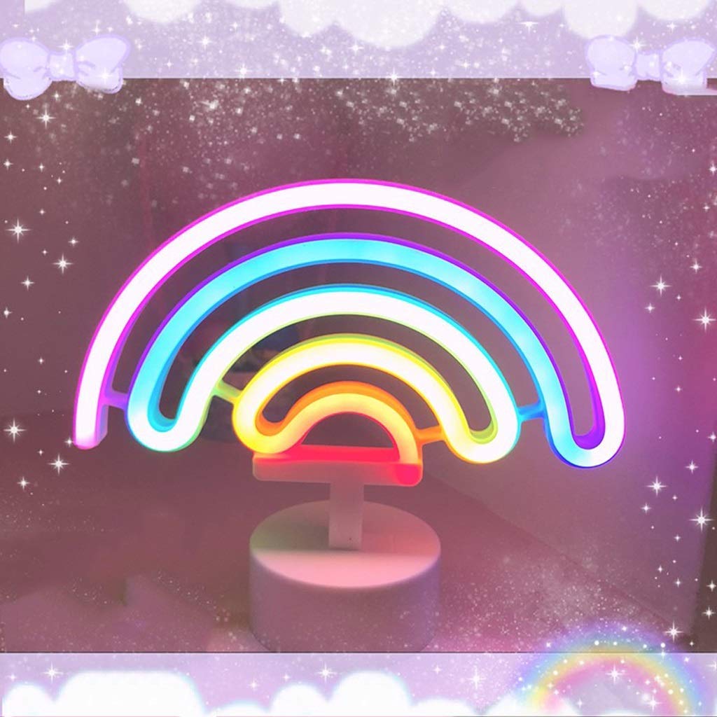 Lampada Rainbow Night Light USB Ricaricabile Camera da Letto Fun Light Rainbow Lampada da Tavolo Nursery Nightlight per Bambini Ragazze Ragazzi Toddler Regalo Soggiorno