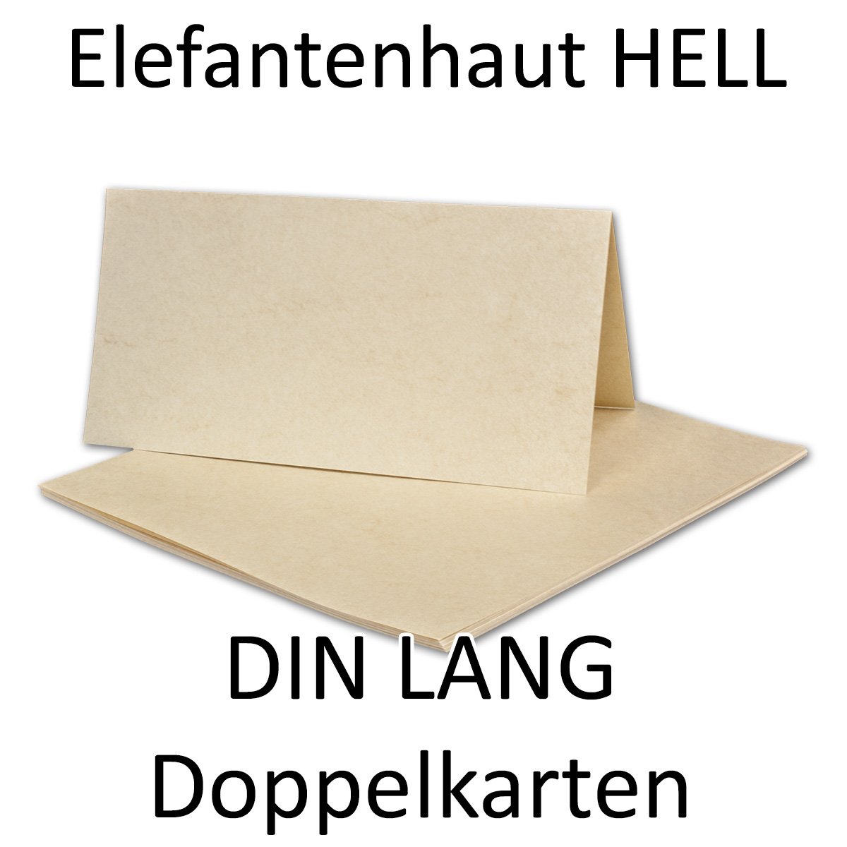 150 sztuk DIN długie karty składane, skóra słonia, 210 x 210 mm, 190 g/m², powlekane