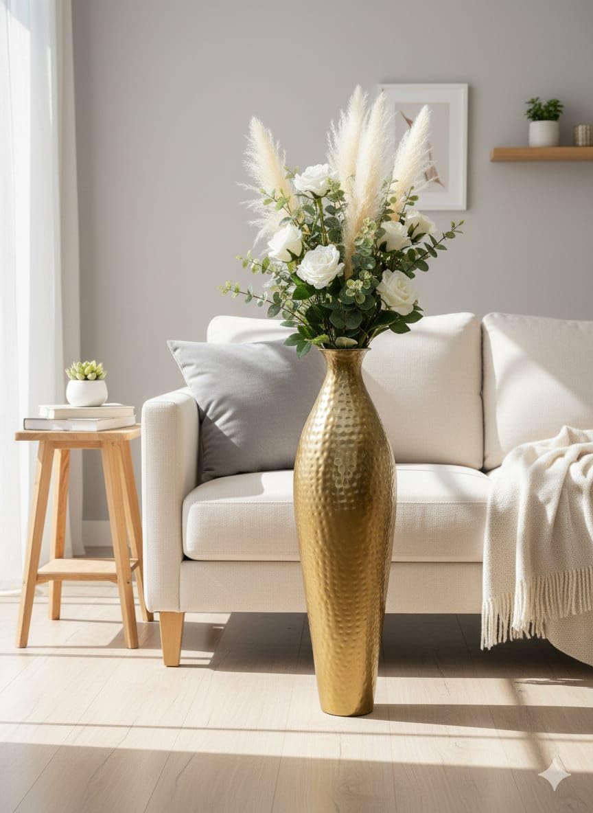 Metal Flower Vase - 24 Inch Home Decor -2