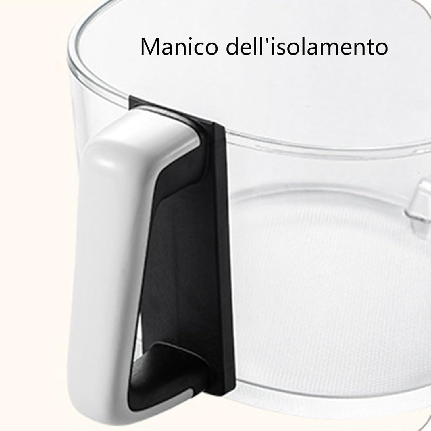 Freidora de aire de gran capacidad para el hogar de 4,5 l, freidora de aire biliar interna de vidrio visible, freidora eléctrica multifuncional, potencia de 1350 W, control de temperatura y canasta