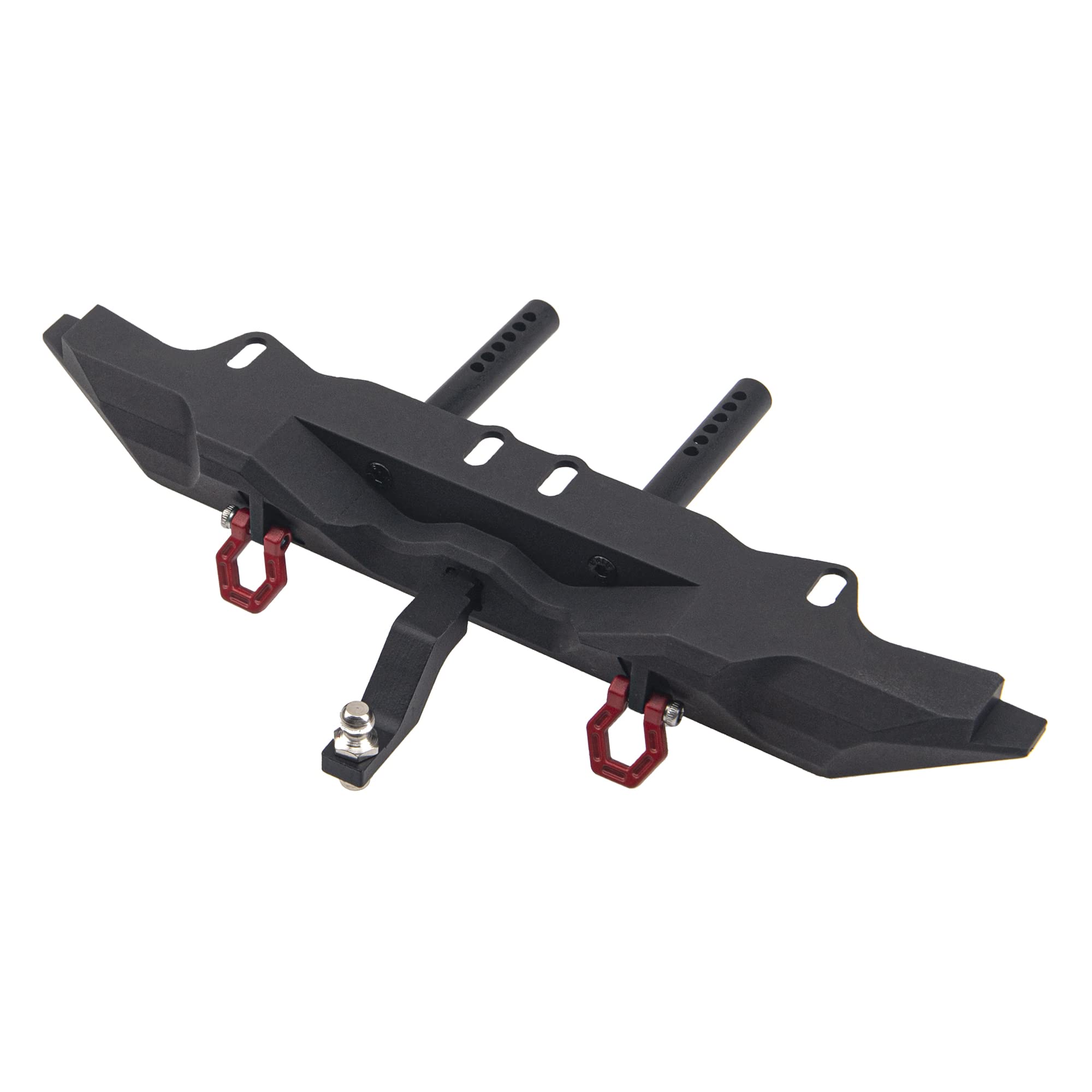 ShareGoo Metal RC Rear Bumper with RC Metal Trailer Hitch Compatible with Traxxas TRX-4 TRX4 1/10 RC Crawler Car (Black)