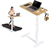 Overbed Table, Under Sofa Table for Laptop 68 x 36 cm Adjustable Height Small Computer Desks,Laptop Table with Wheels Portable Desk,Small Rolling Standing Desk with Hook, Fits Under Sofa/Bed