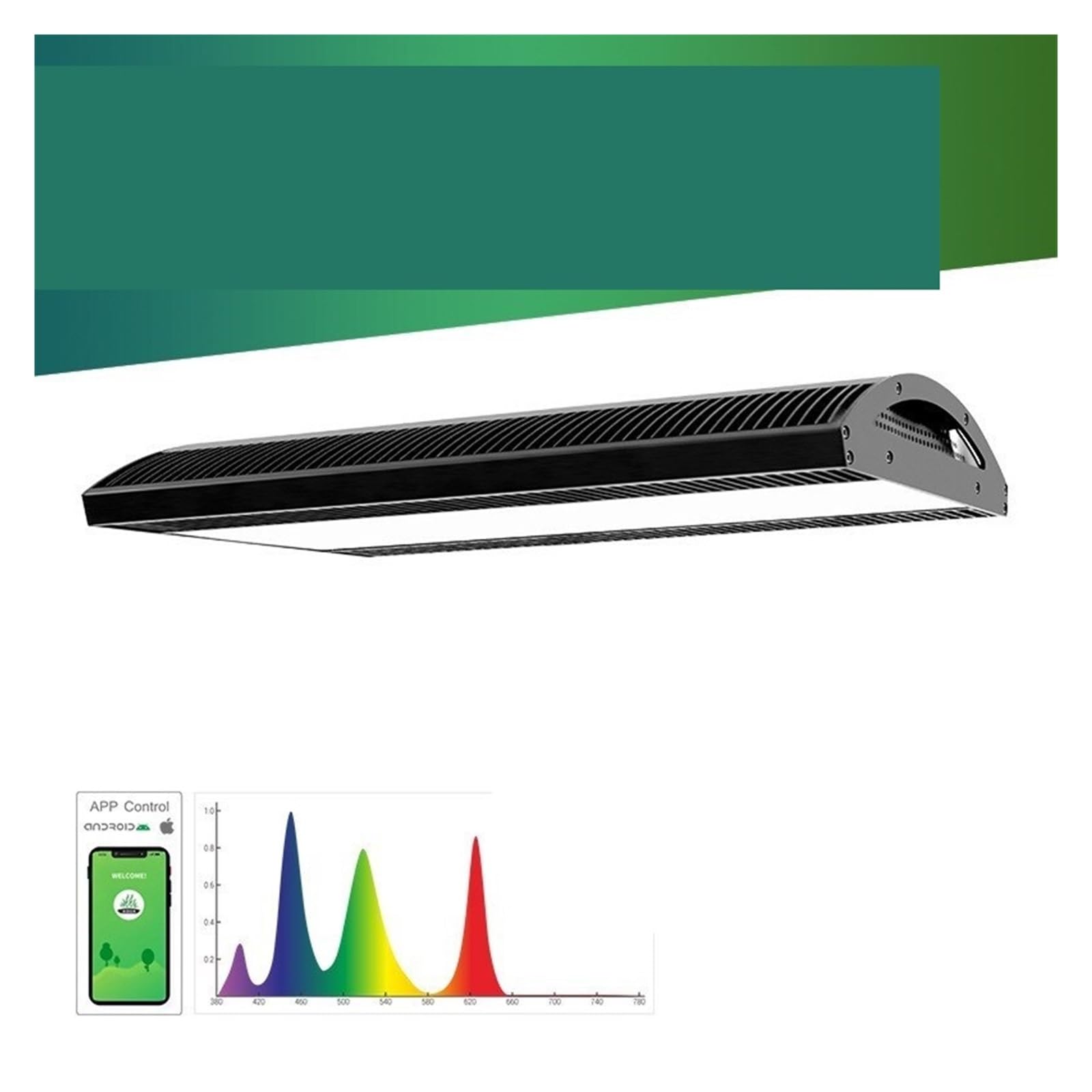 oświetlenie akwarium A430Pro oświetlenie LED do akwarium i płyta cieniująca pełne spektrum sadzone akwarium roślina wodna światło z kontrolą do akwarium roślinnego(Style 1)