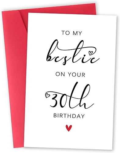 Zyulin Funny 30th Birthday Card for Her - A Heartfelt Bestie Gift