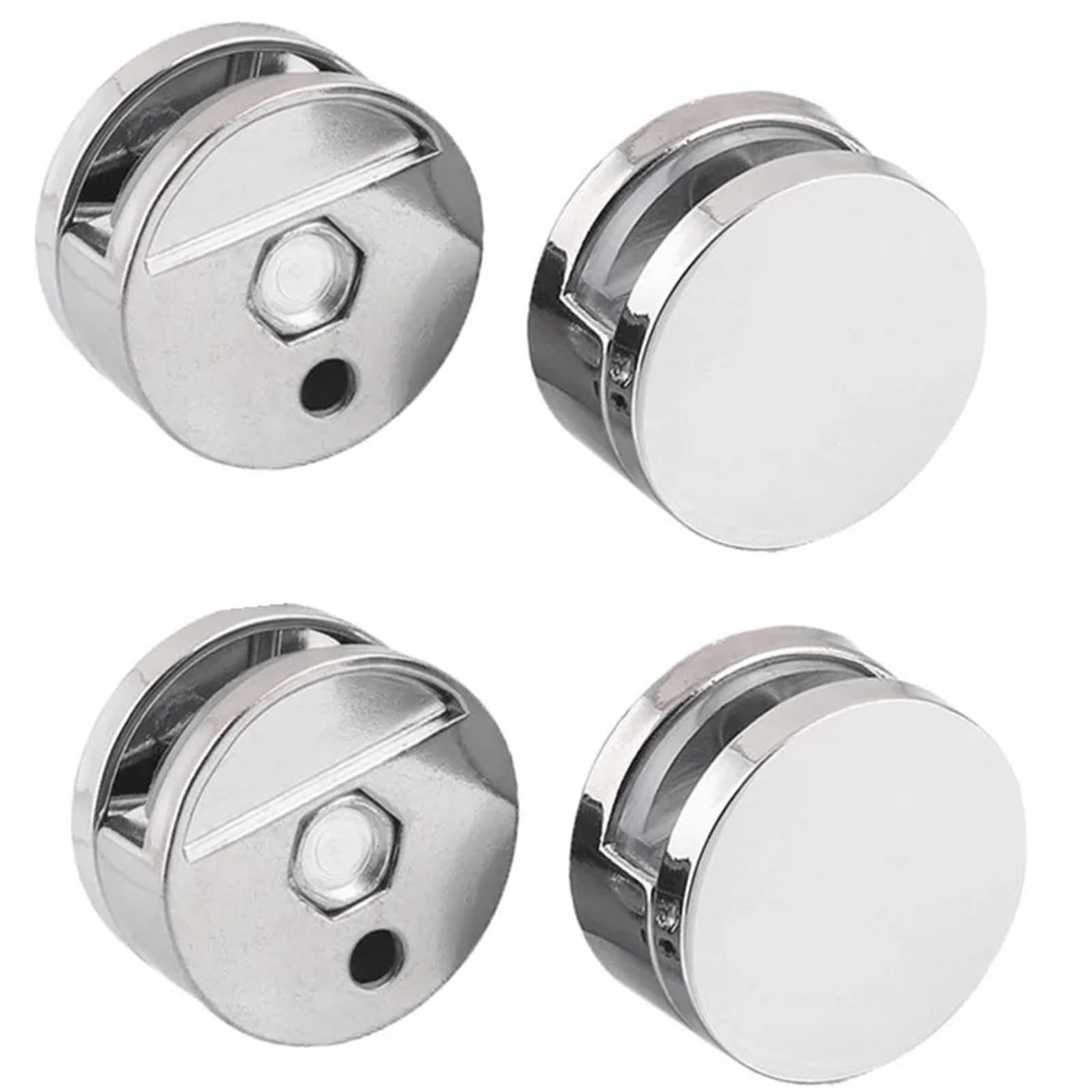 4Pcs Glass Clamp Bathroom Mirror Clips Zinc Alloy Shelf Support Brackets Holder