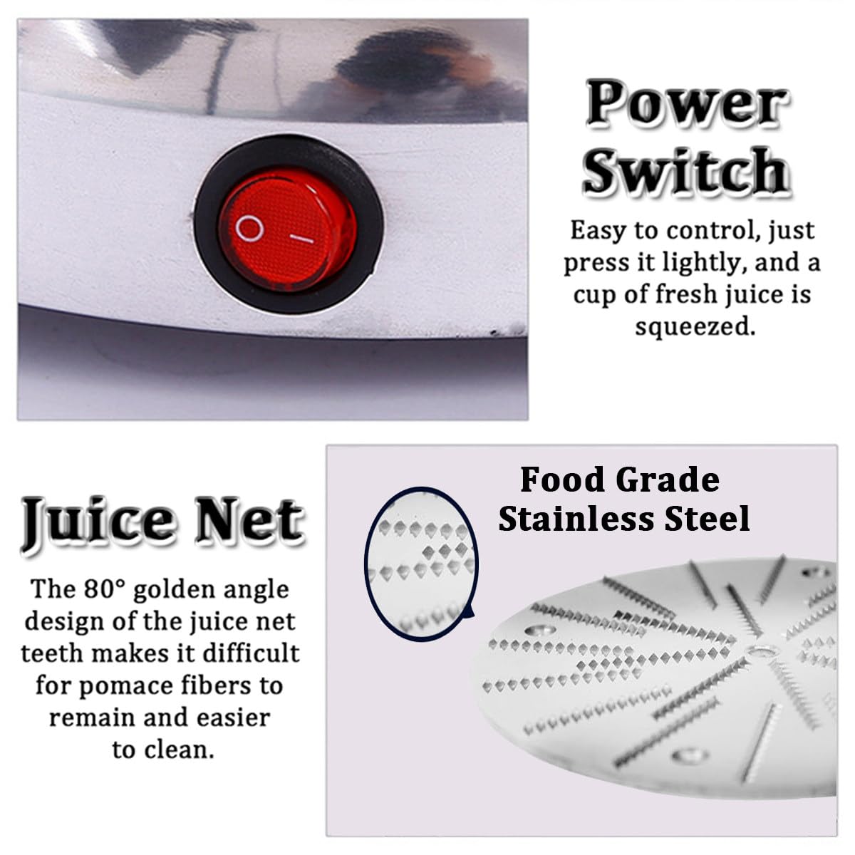 Presse-Agrumes centrifuge 550 W, Presse-Agrumes électrique pour Fruits et légumes, Presse-Agrumes pour Fruits Frais avec extracteur de Presse-Agrumes à Bouche Large de 3 Pouces