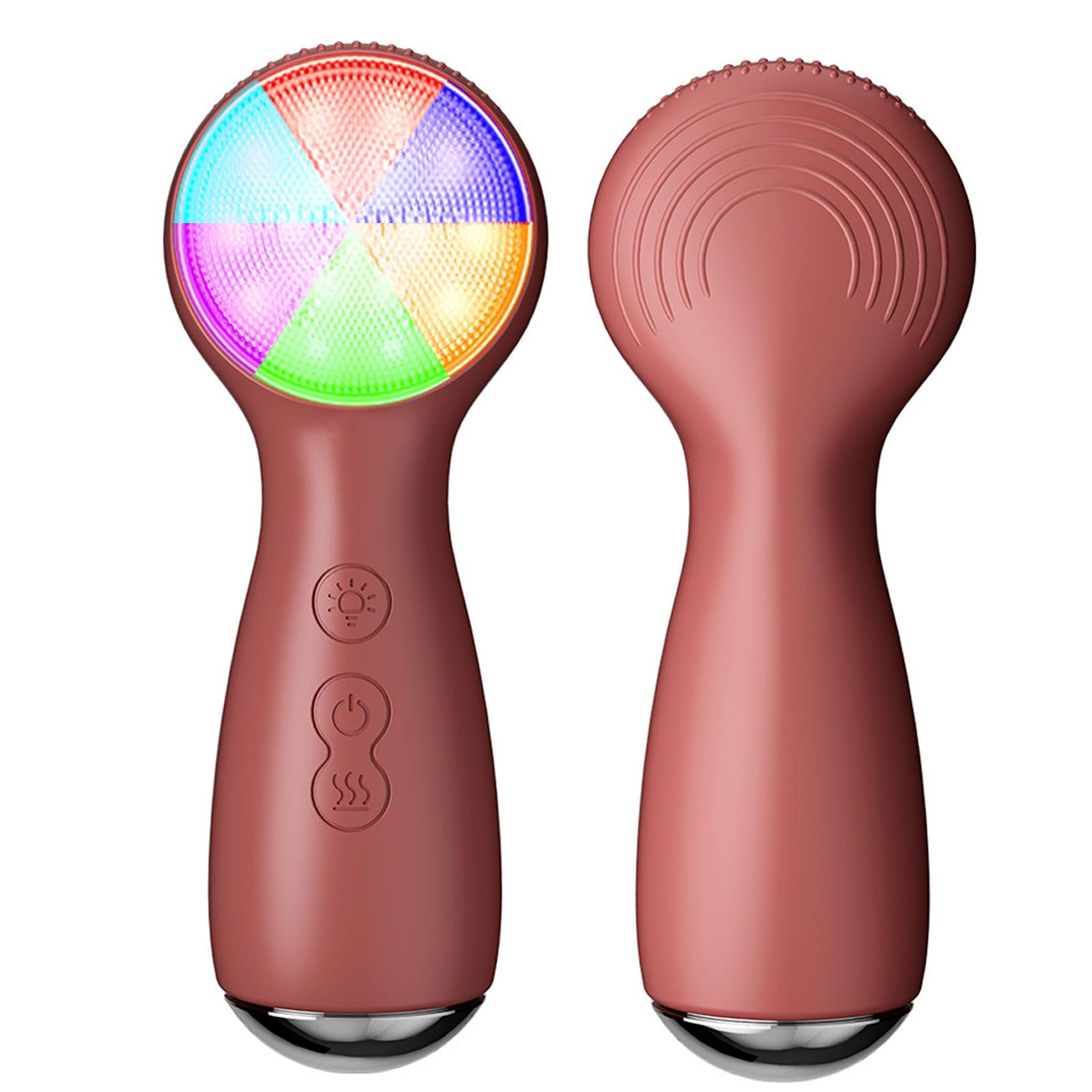 Cepillo eléctrico de limpieza facial, limpiador de silicona recargable 3 en 1 con 3 velocidades, limpieza profunda y cepillo giratorio de masaje para rutina diaria de cuidado de la piel