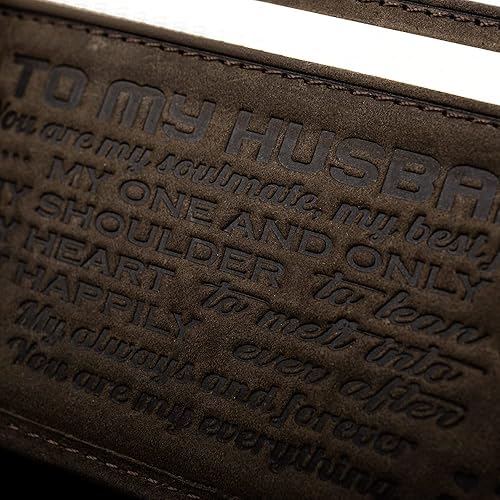 Miniatura 3 de BOBO BIRD Cartera para hombre, billetera plegable personalizada para regalo de marido, cuero genuino con bloqueo RFID, billetera para hombre, regalo