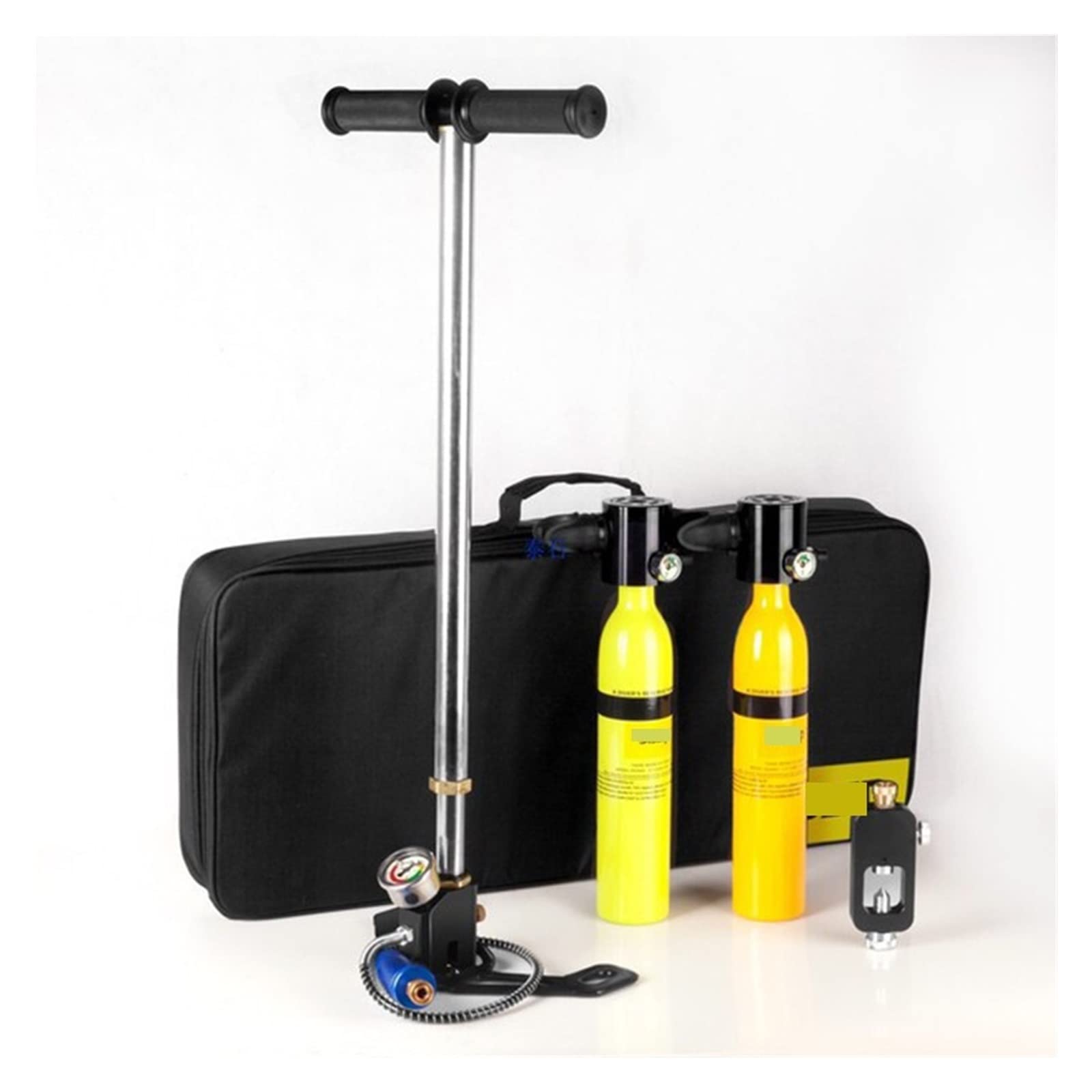 Mini-Tauchflasche Unterwasser-Rebreather, Tieftauchausrüstung, Künstliches Tauchen, Künstlicher Fisch, Kiemen, Schwimmen, Kleiner Zylinder, Luft-Sauerstoff-Tank-Set für Angeln, Schnorcheln und zur Not