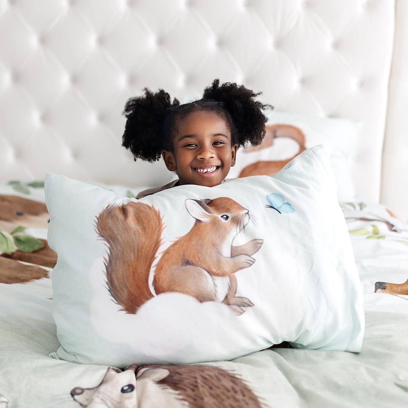 Kids Pillowcases, 2 Pack, by Rookie Humans - 100% Cotton w/Envelope Closure (Woodland)
