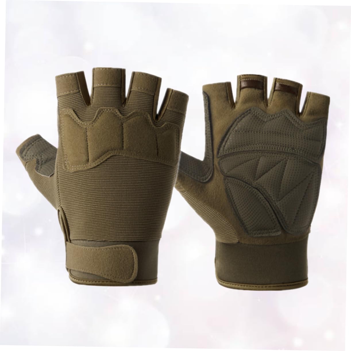 Ipetboom Cycling Gloves for Men Cut Resistant Half Finger Non-Skid Breathable Comfortable Palm Pad for Sports