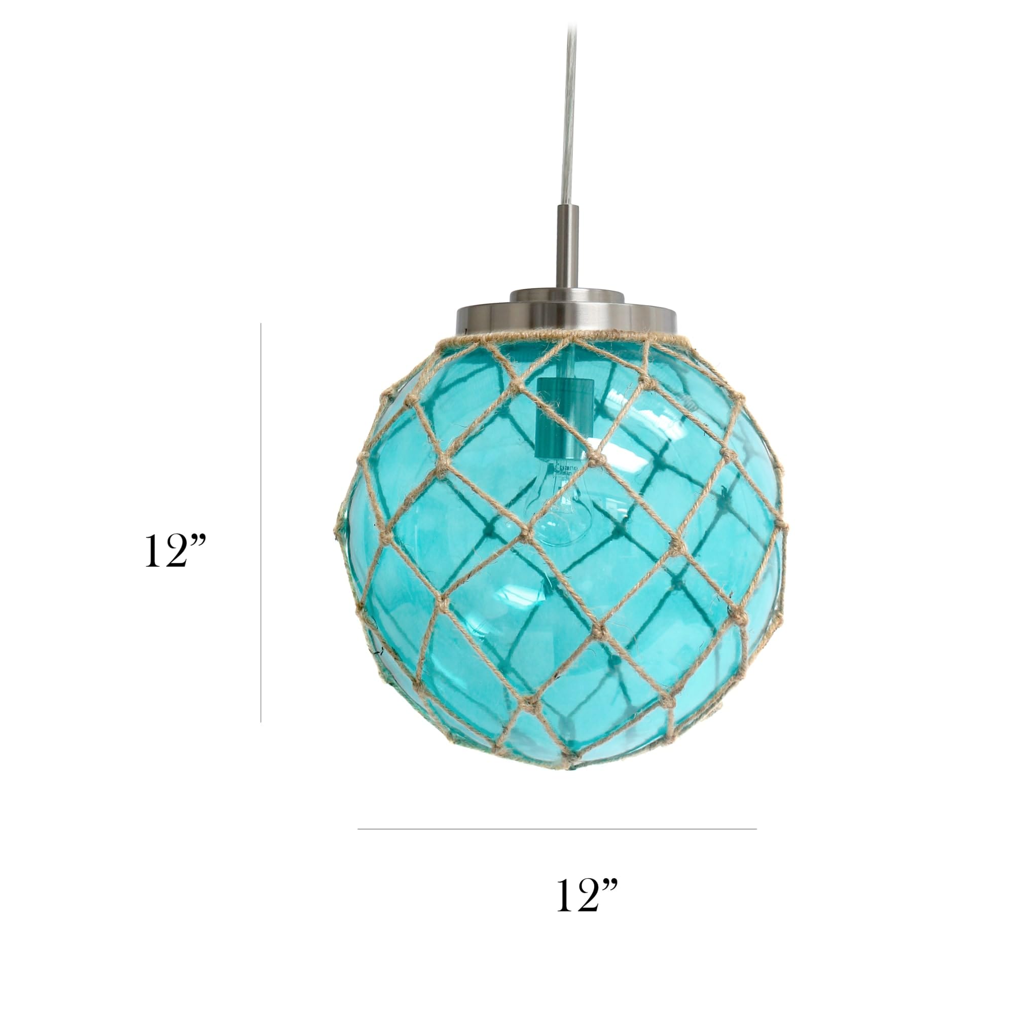 Buy Elegant Designs PT1003-AQU Buoy Netted Brushed Nickel Coastal