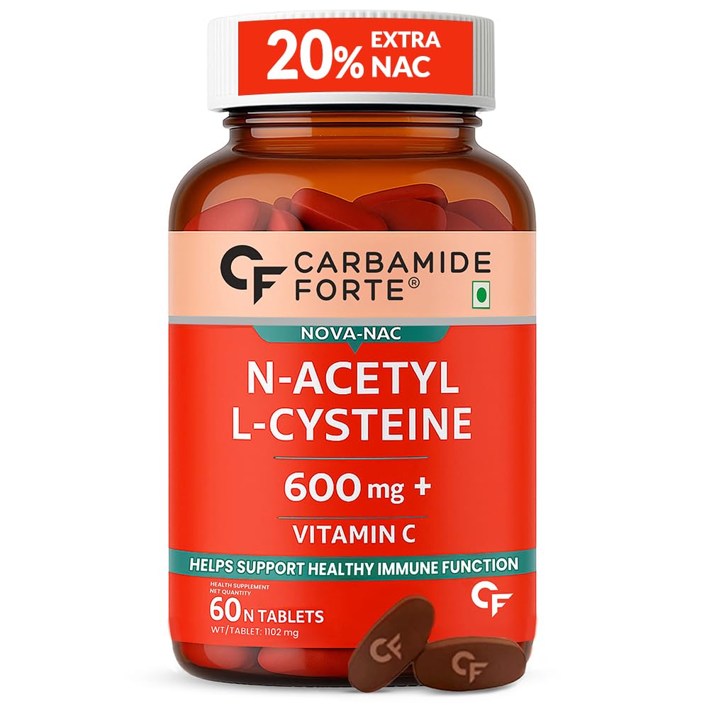 Carbamide Forte N-Acetyl, L-Cysteine 600mg (NAC) | N AcetylCysteine supplement - 60 capsules