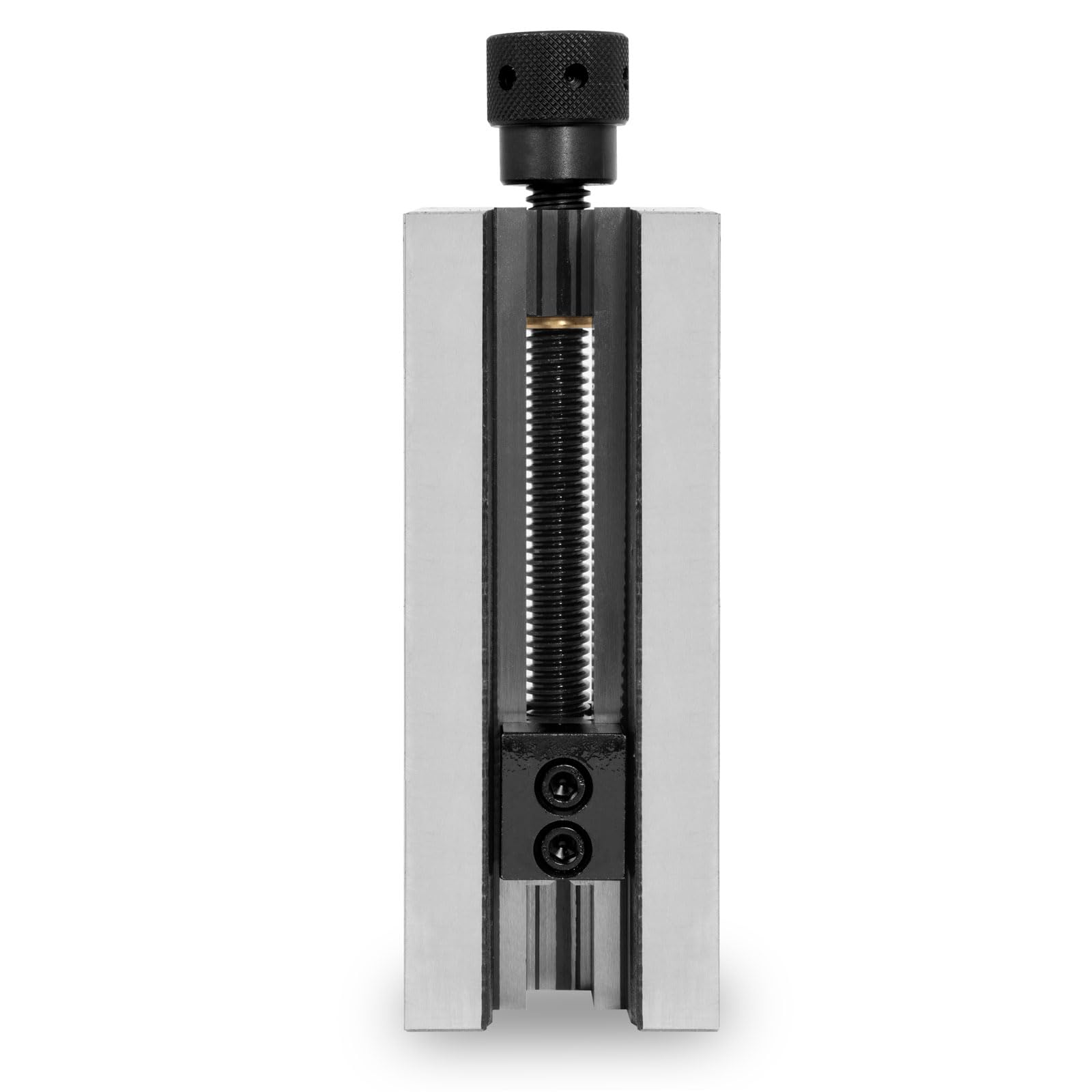 EBERTH Etau de précision avec broche, largeur des mors 100mm, force de serrage maximale 125mm, hauteur des mors 45mm, en acier robuste, professionnel, pour divers travaux, étau d'atelier