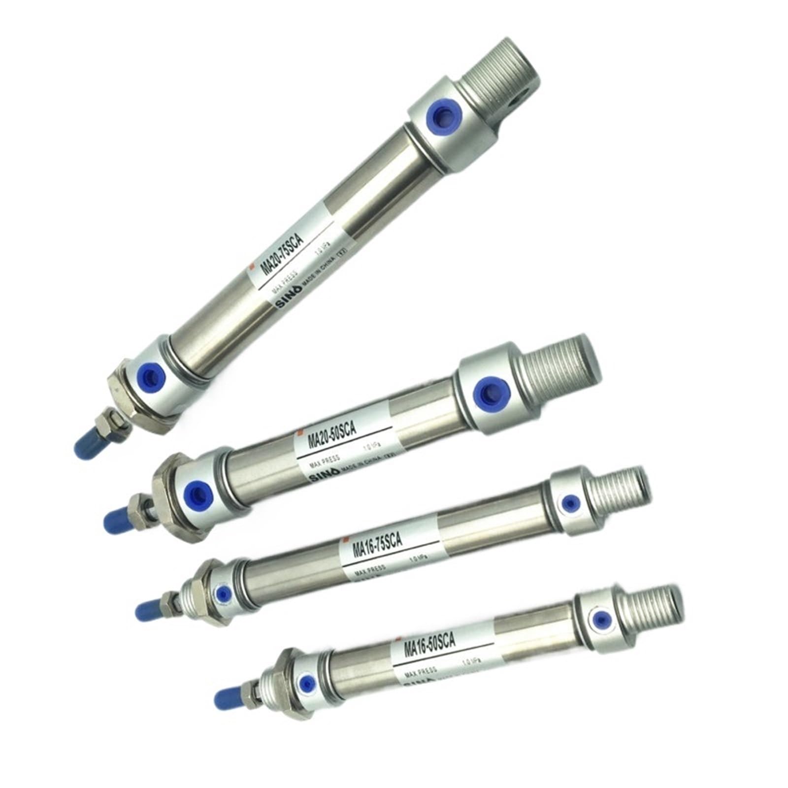 Cilindro neumático mini serie MA 25-250 para sistemas industriales y robótica