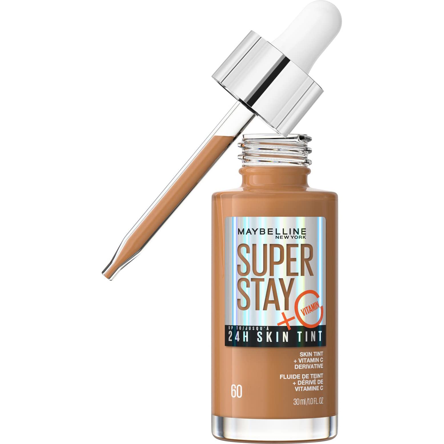 MAYBELLINENew York Super Stay up to 24H Skin Tint Foundation + Vitamin C* - Shade 60, 30 ml, 130 ccm