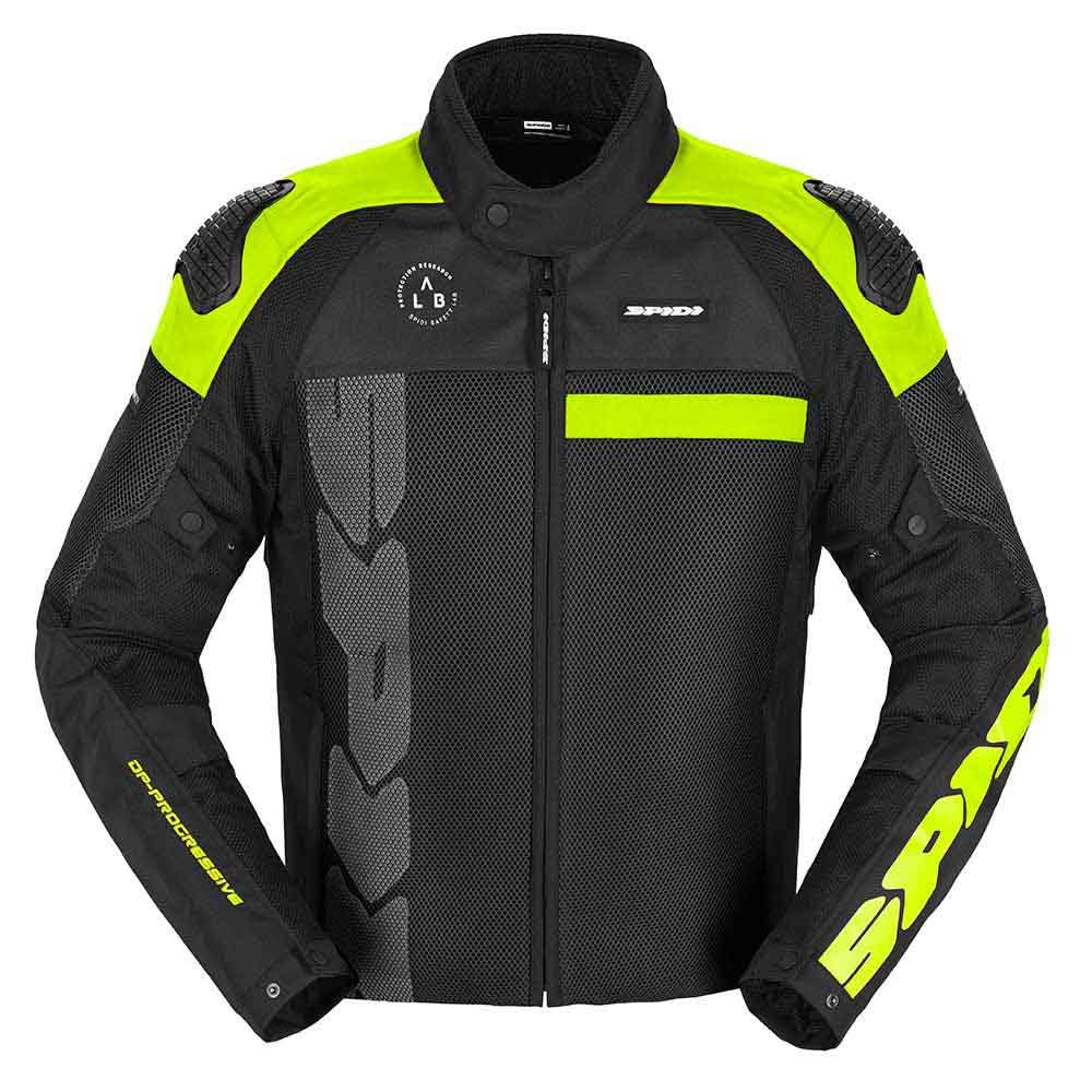 Spidi Progressive Net WindOut Motocyklowa kurtka tekstylna, czarny/neonowy, 2XL