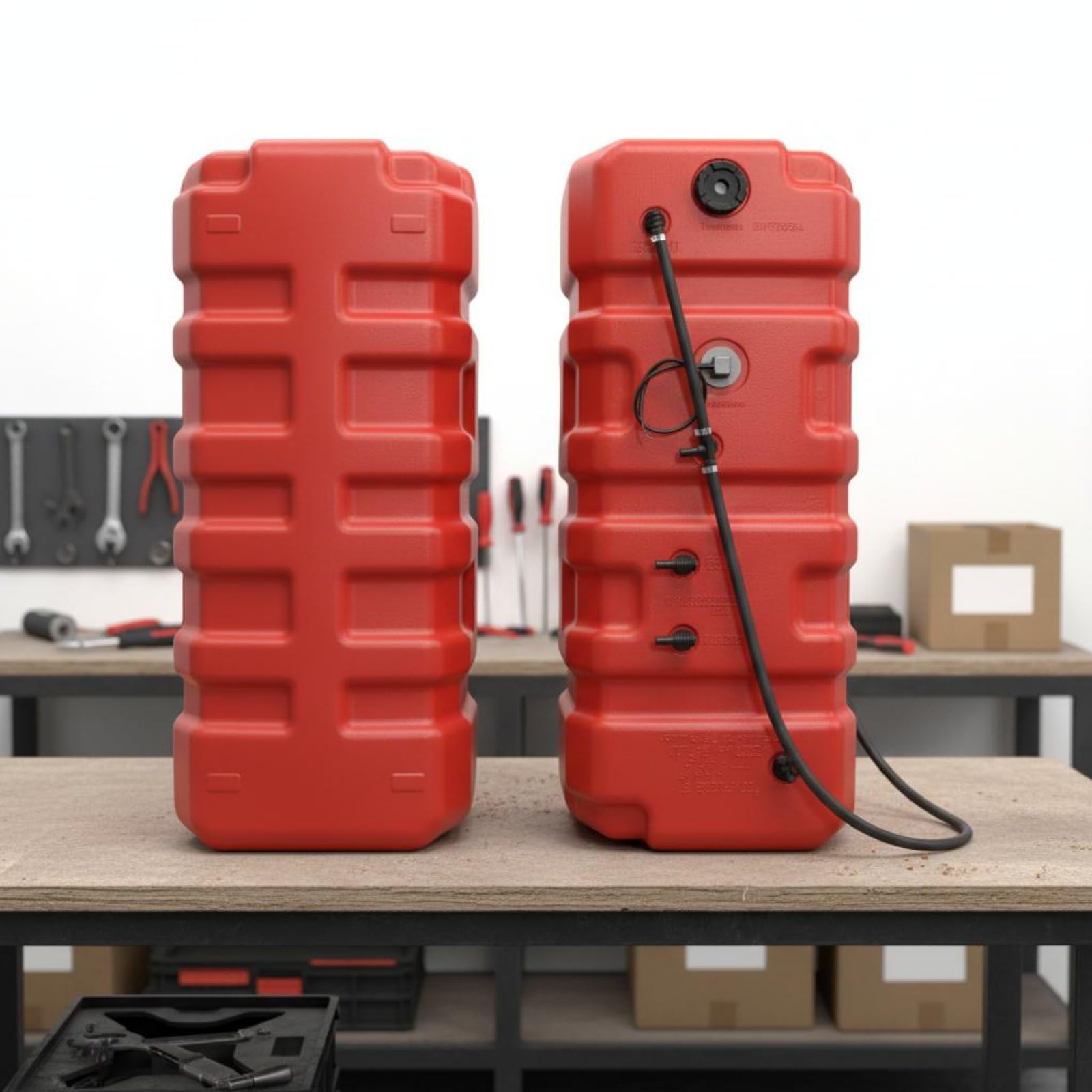 Qianly Serbatoio Carburante Esterno per Barca Anticorrosione Serbatoio Carburante Fuoribordo Con Sensore Elettronico , 90L , Con Sensore