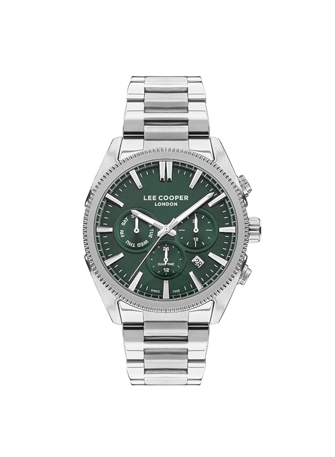 Lee Cooper Orologio Analogico Da Uomo Con Quadrante Verde-LC08045.370, Verde, Cinturino, Verde, Bracciale - 2