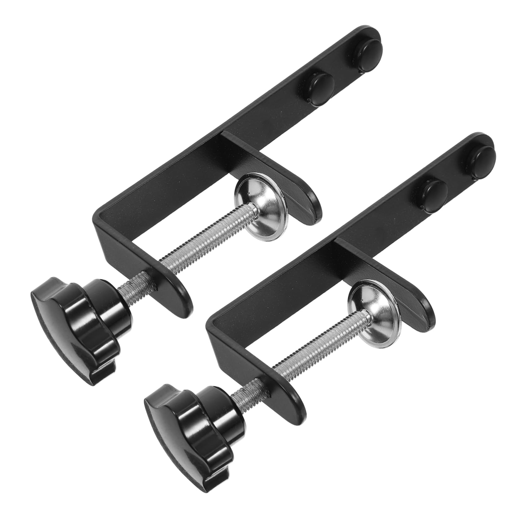HOMOCONO Desk Clamp Brackets 2 Pack Mounting Clamps for Pegboard Over The Table Rod Stand Bracket Home Office Hardware