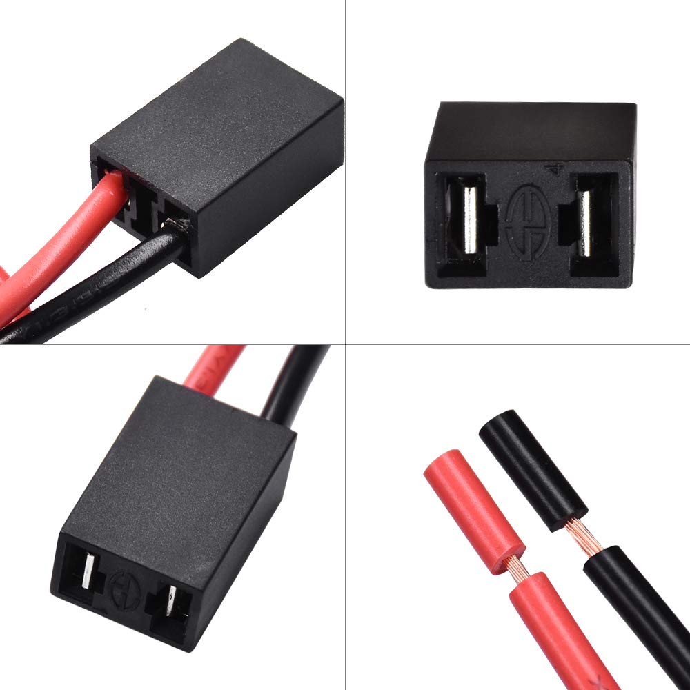 H7 Female Wire Connector Pigtail for LED Headlight Socket Wiring Harness Replacement Kit 2 Pack