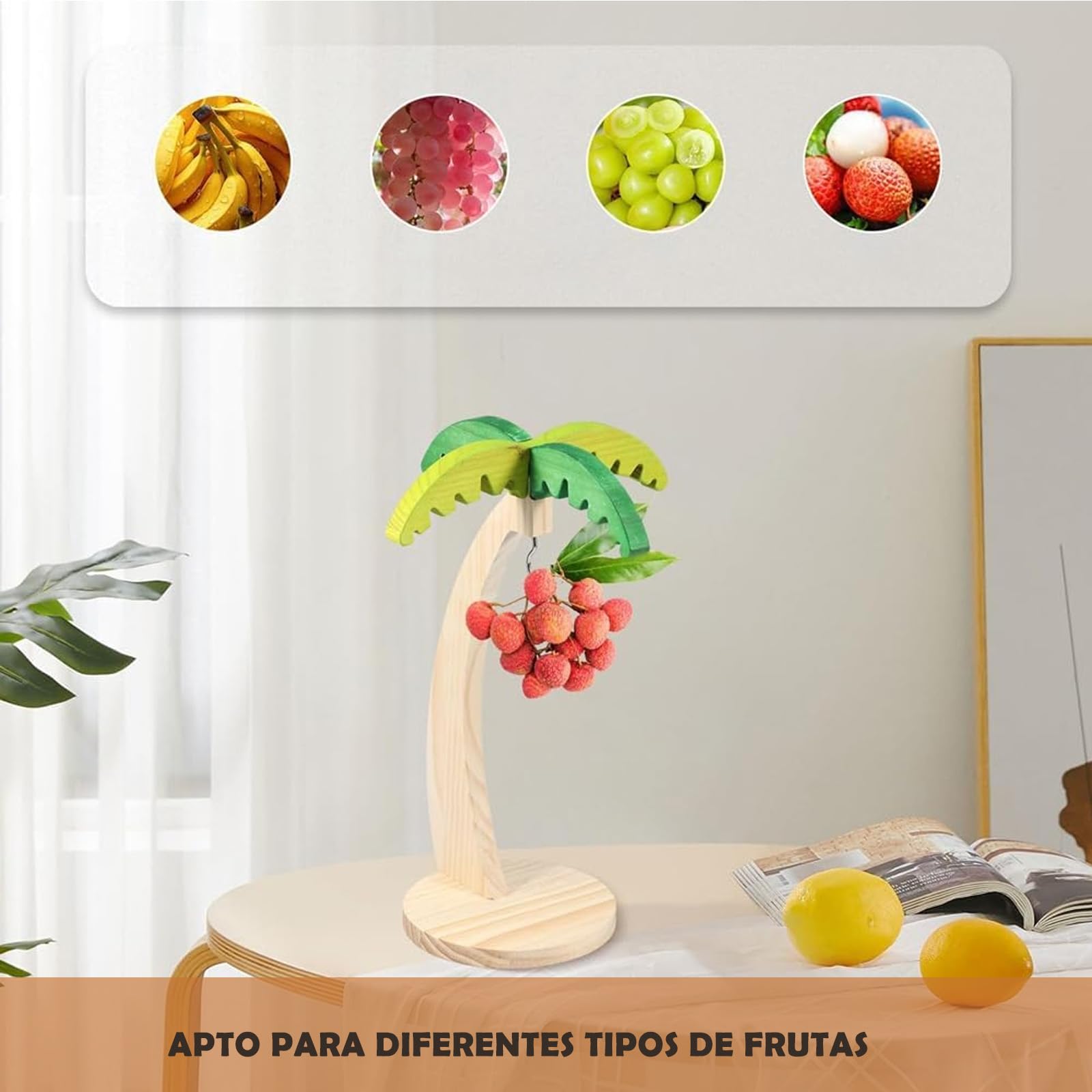 Supporto per banane, in acciaio inox, durevole, per banane e altri