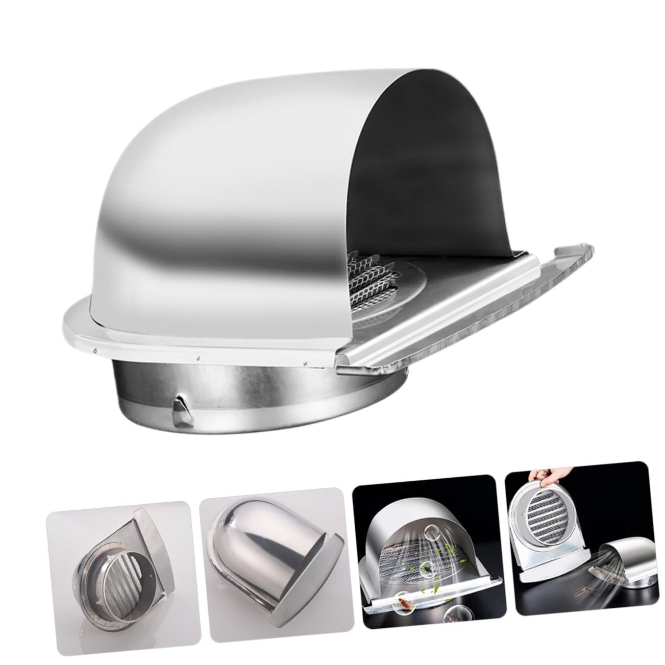 MAXXAIR II ブラック 換気口カバー Maxxair II RV Vent Cover with Easy Open Hinge - Maxxair