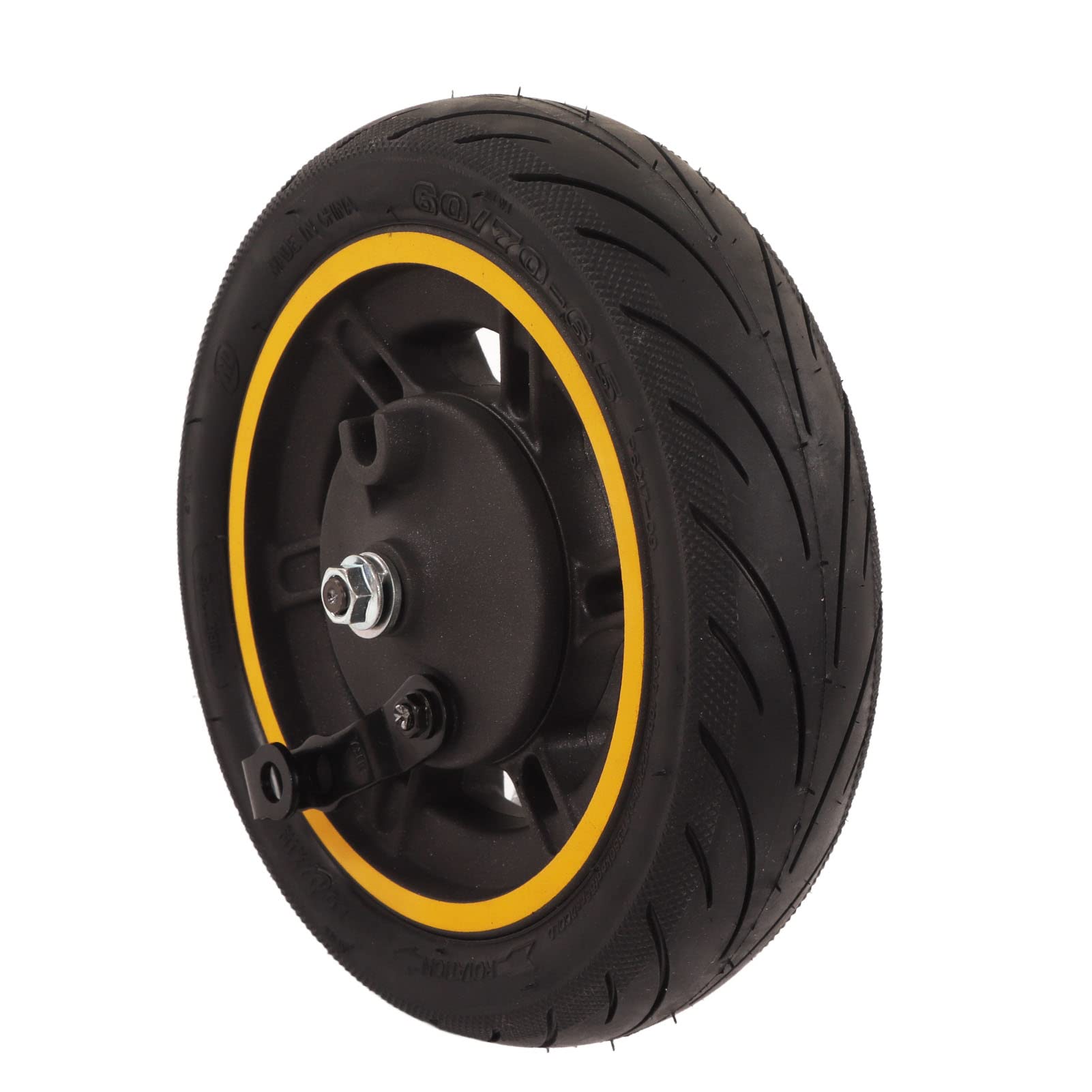 BuyWeek Roue Avant de Scooter Électrique pour Ninebot Max G30, 60/70‑6,5 Pneu à Vide de Roue Avant de Trottinette Électrique de 10 Pouces avec Frein à Tambour