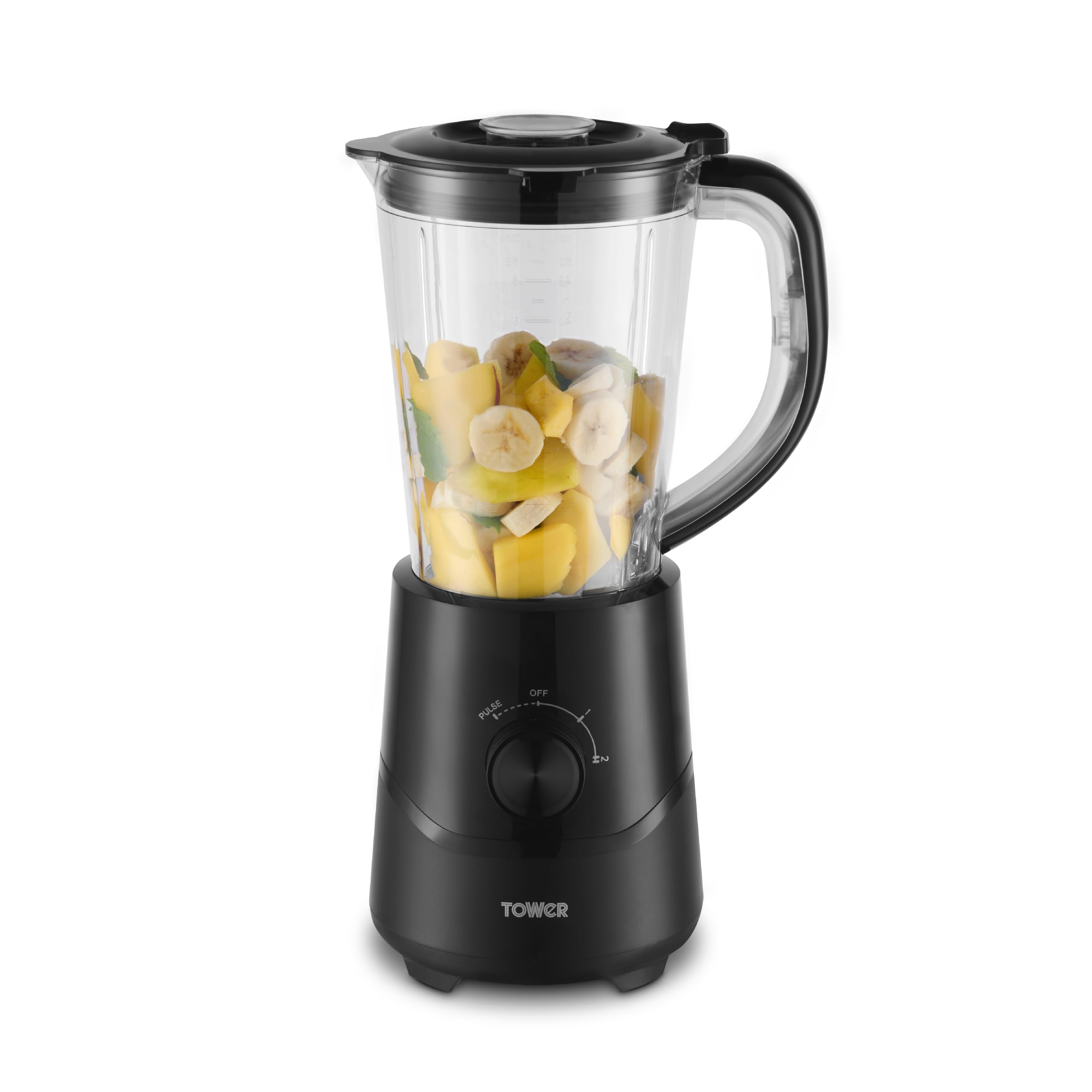 Tower 500W 1.5L Jug Blender with 2 Speed Settings | Pulse function, BPA-free bottle/jug, T12095BLK