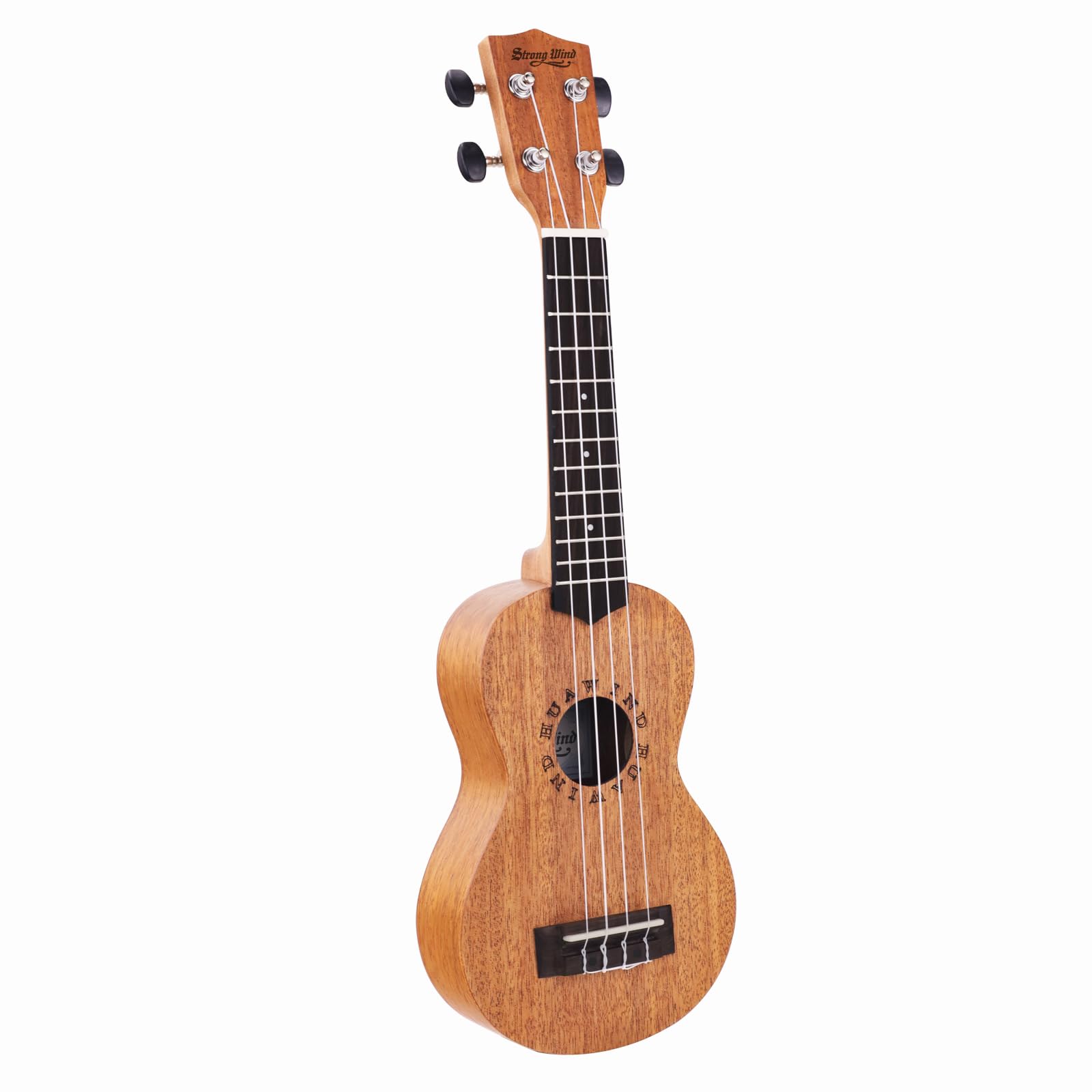 Strong Wind Soprano Ukulele for Beginners Solid Mahogany 21 Inch Ukelele for Adult Starters Ukalalee (Soprano 21inch)