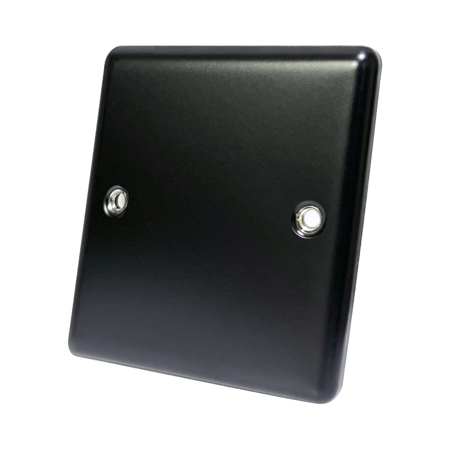 Electrical Blanking Plate Single 1 Gang - Matt Black